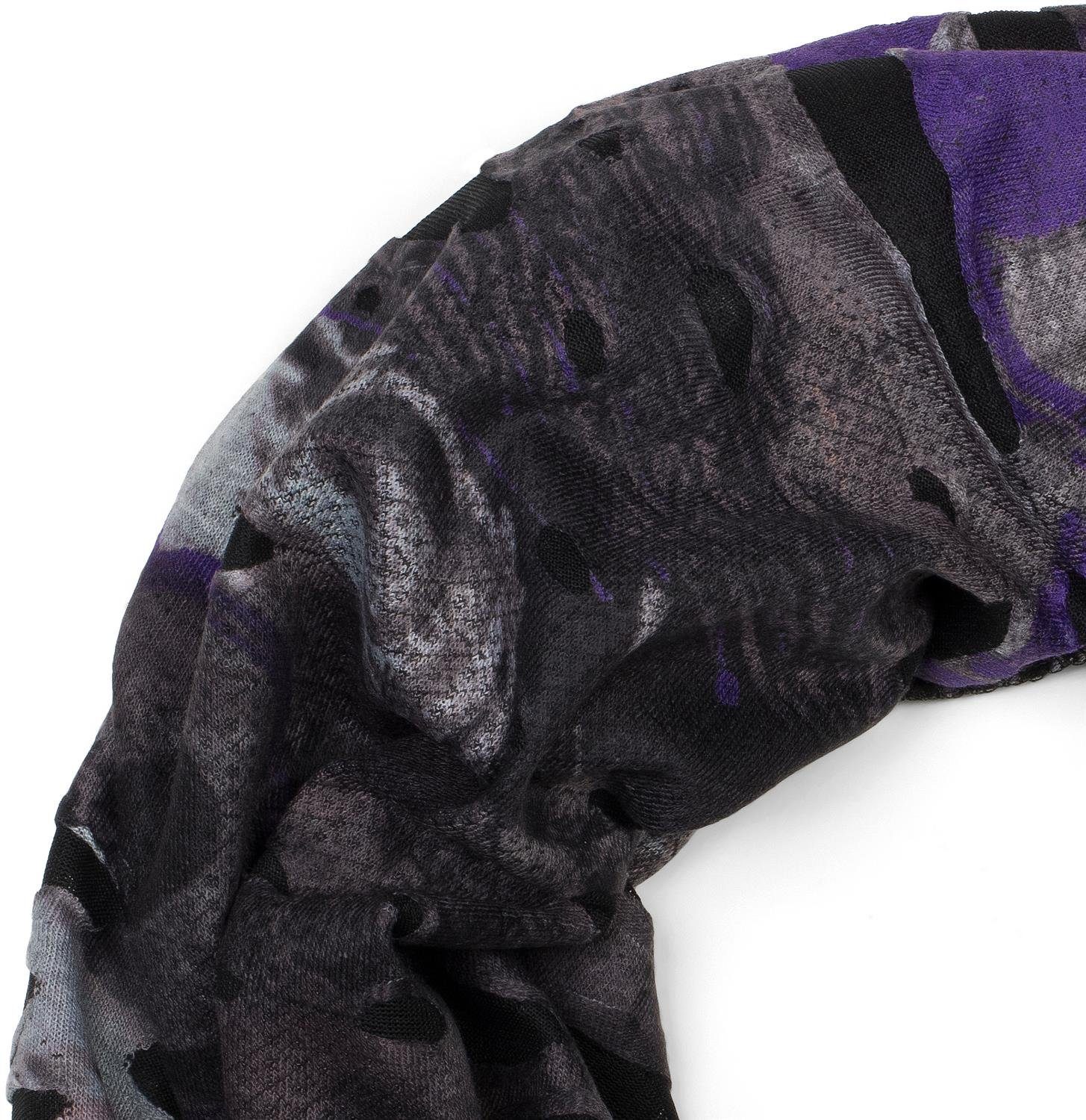 styleBREAKER Loop Loop Schal mit Farbklecksen günstig online kaufen