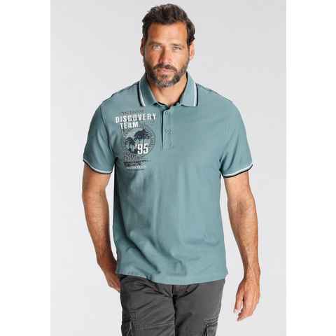 Man's World Poloshirt Mit Print an der Schulter