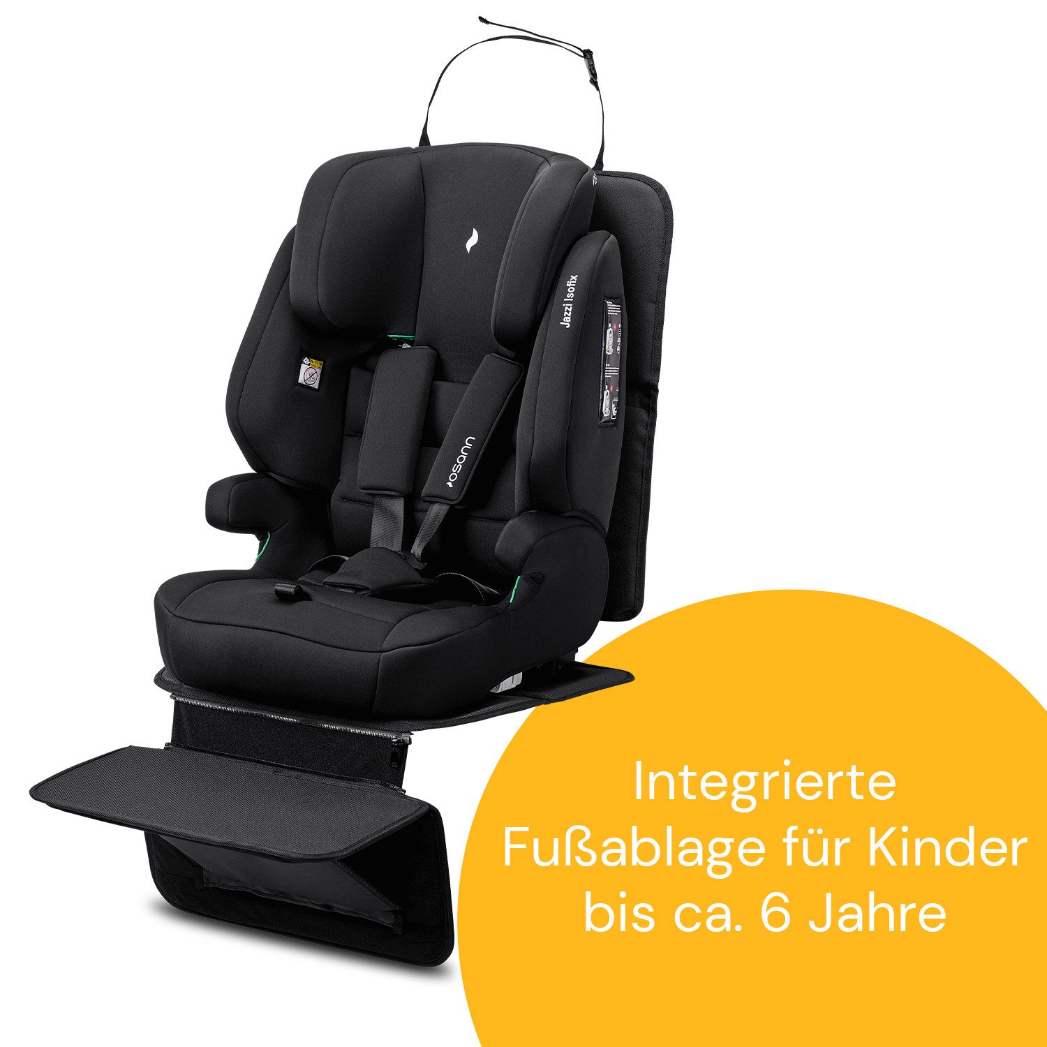 Osann Kindersitzunterlage Feetup mit Fußstütze, Autositz Schutzunterlage inkl. Fußablage