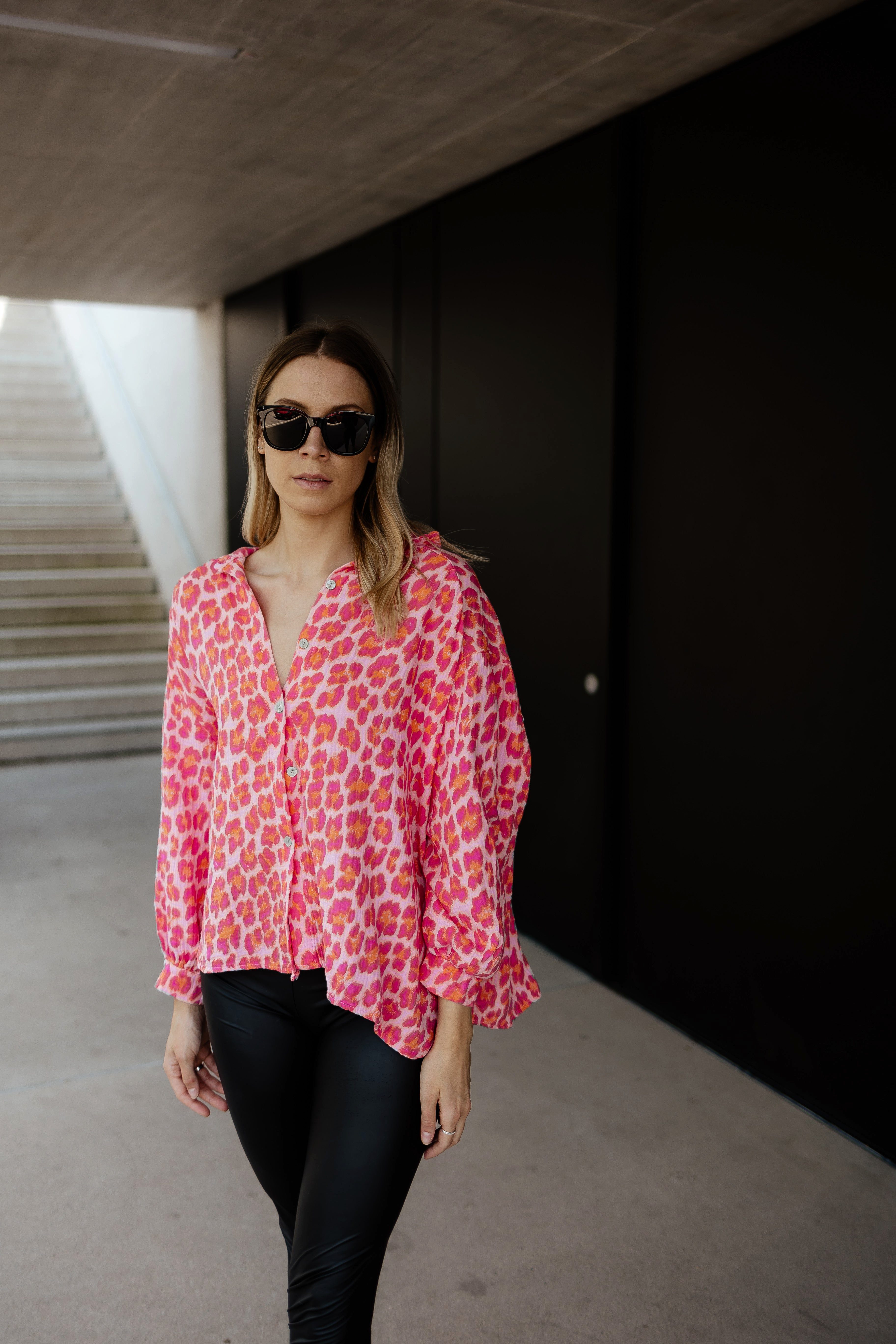 von Herzen Langarmbluse Kurze Musselinbluse "Pink günstig online kaufen