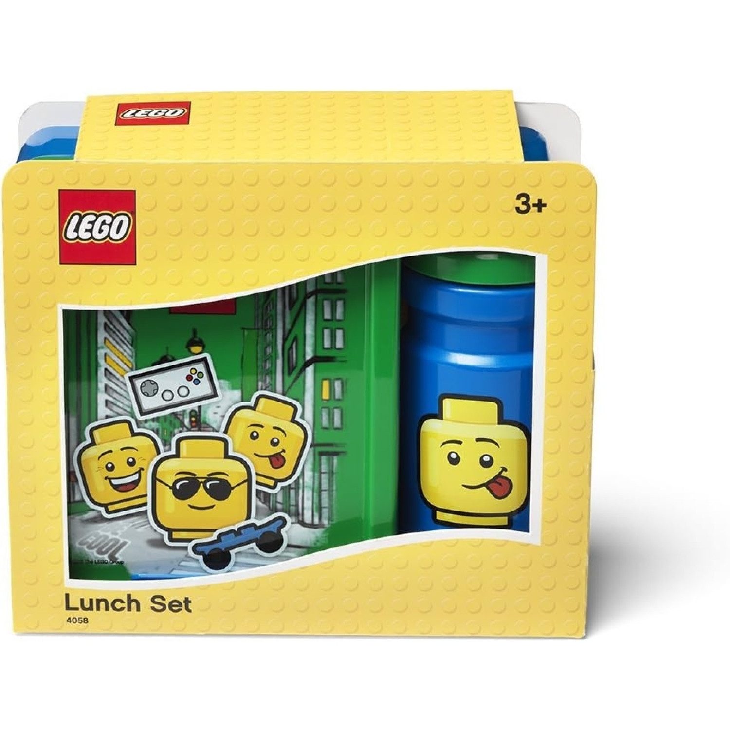 LEGO® kidswear Lunchbox Lunch-Set ICONIC BOY - Trinkflasche + Brotdose Brotbox Pausenset Grün, Polyprophylen (PP)