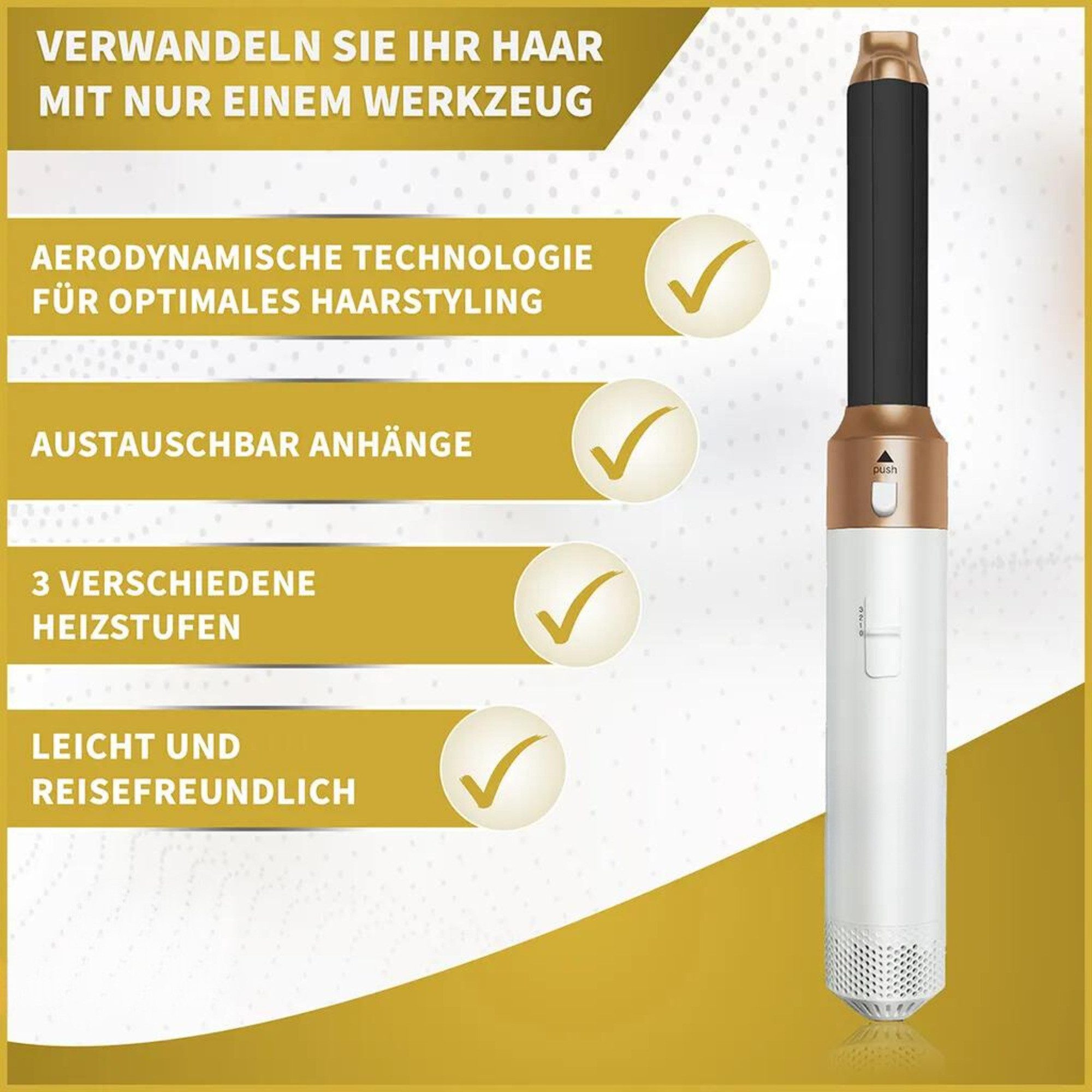 BELLABEAUTY Multihaarstyler Warmluftbürste Airstyler, Haartrockner, 5 in 1 Haarstyler, Geburtstagsgeschenk, Damengeschenk, Hochwertige Vearbeitung