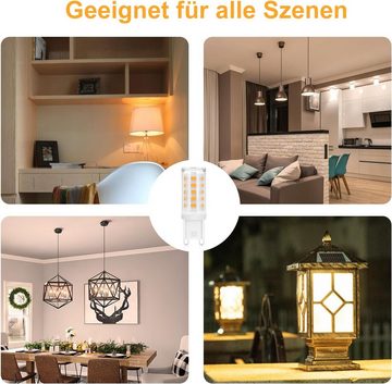 ZMH LED-Leuchtmittel Warmweiß Leuchtmittel 3W G9 Glühbirne Ersatz für Halogenlampe Flur, G9, 5 St., 3000k, Kein Flackern Enegiesparende Nicht Dimmbar