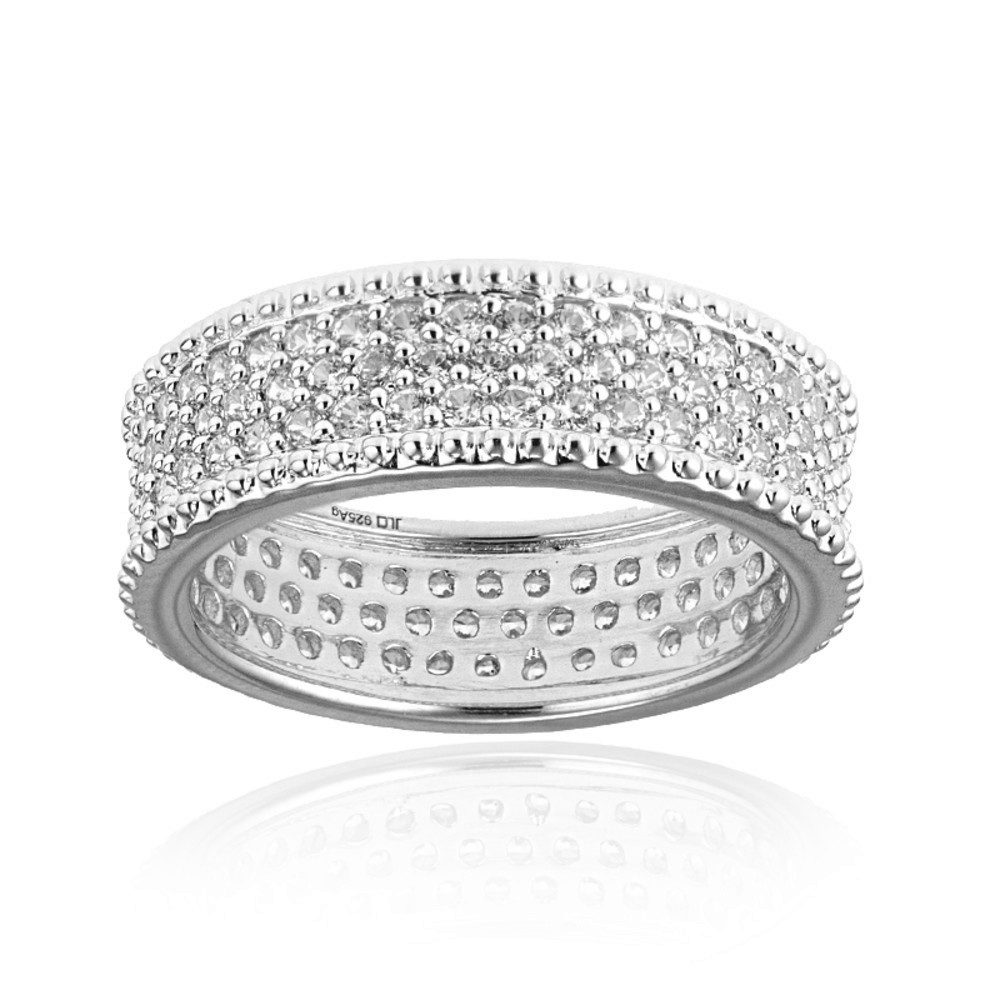 Cavill Silberring Sterlingsilber Ring Damen mit Zirkon Pavé, 20x20 mm, Echtschmuck (1-tlg)
