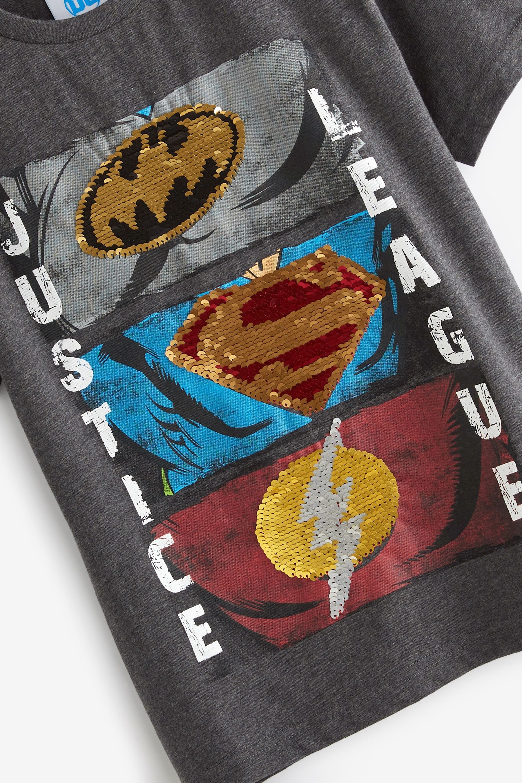 Next T-Shirt Justice T-Shirt Pailletten mit League (1-tlg)