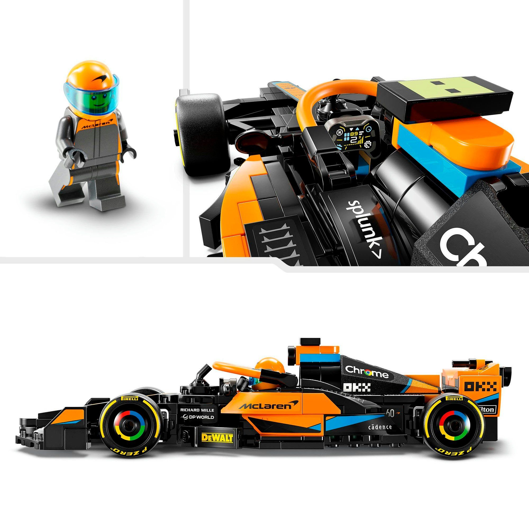LEGO® McLaren Formel-1 Rennwagen 2023 (76919), LEGO Speed Champions Konstruktionsspielsteine, (245 St), Made in Europe – Bild 5 von 5