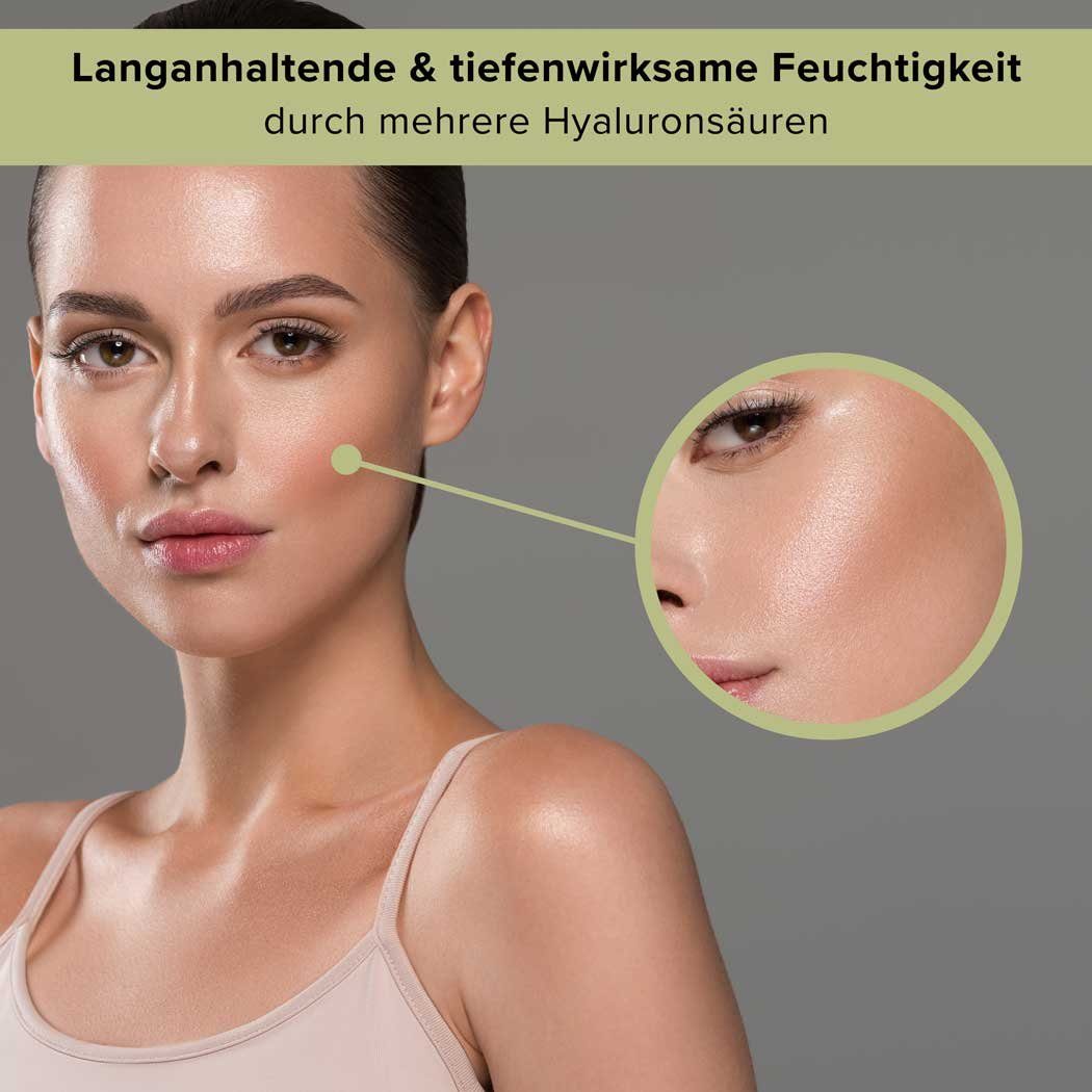 Hyaluroncreme Cosmetics Cream Sheabutter 24h & Avocadoöl, RAU Anti-Aging mit Gesichtspflege Hyaluron