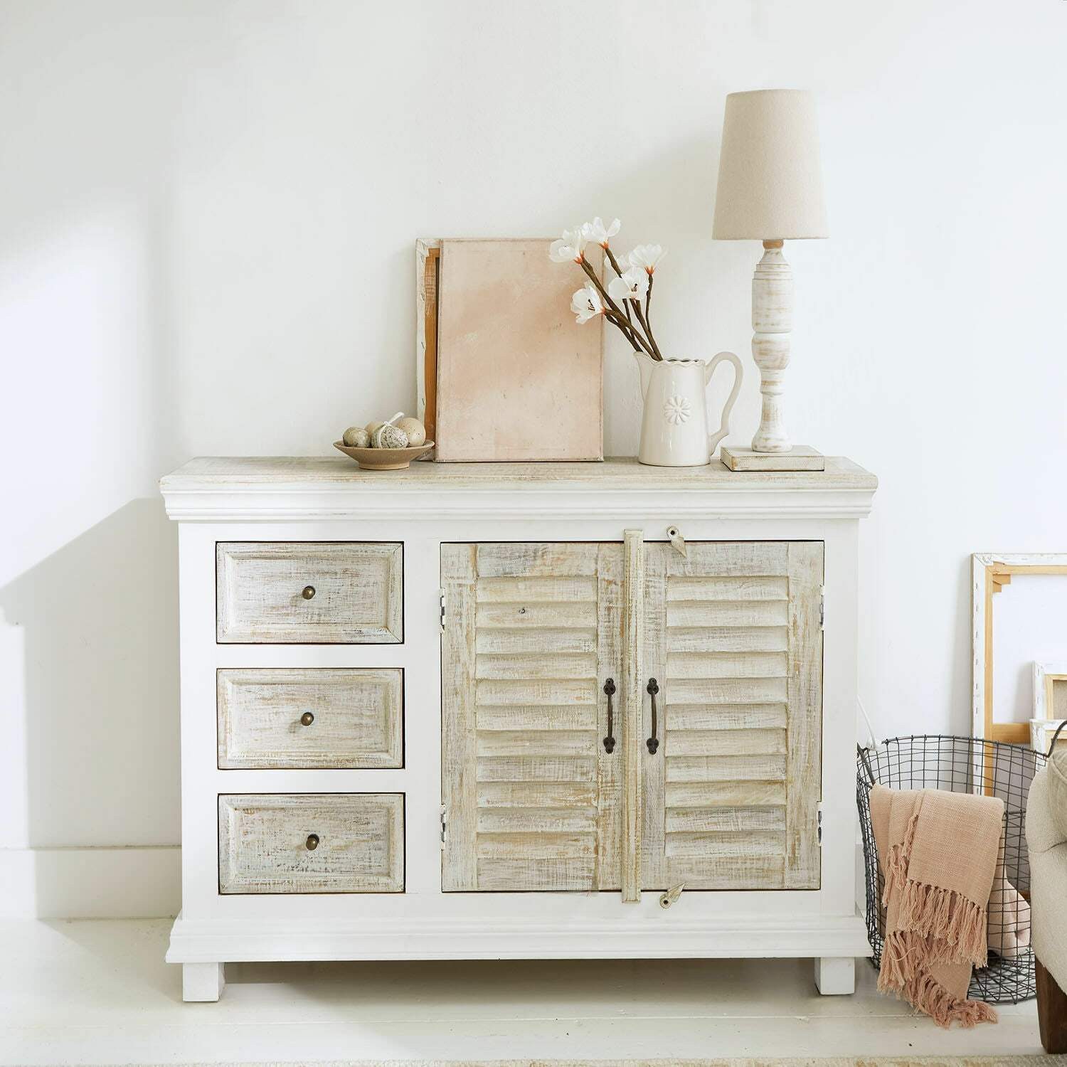 Mirabeau Kommode Kommode Nevellique antikweiß/antikbraun