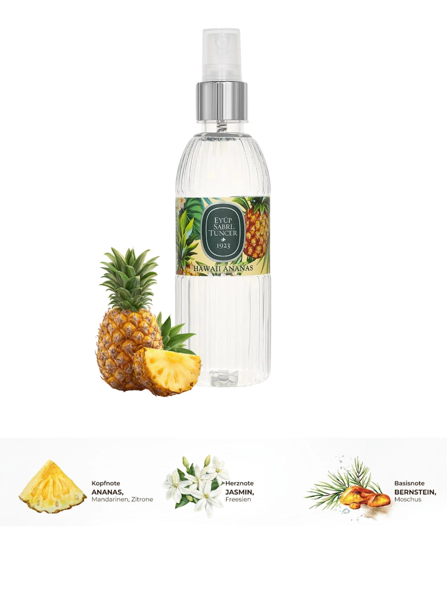 EYÜP SABRI TUNCER Eau de Cologne Erfrischendes Kölnisch Wasser Duftwasser, 150ml Spray & 400ml Vorrat, Große Duftvielfalt: Von frischen Zitrusaromen bis zu exotischen Blüten