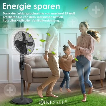 KESSER Standventilator, Standventilator Metall mit Fernbedienung APP Funktion Wifi