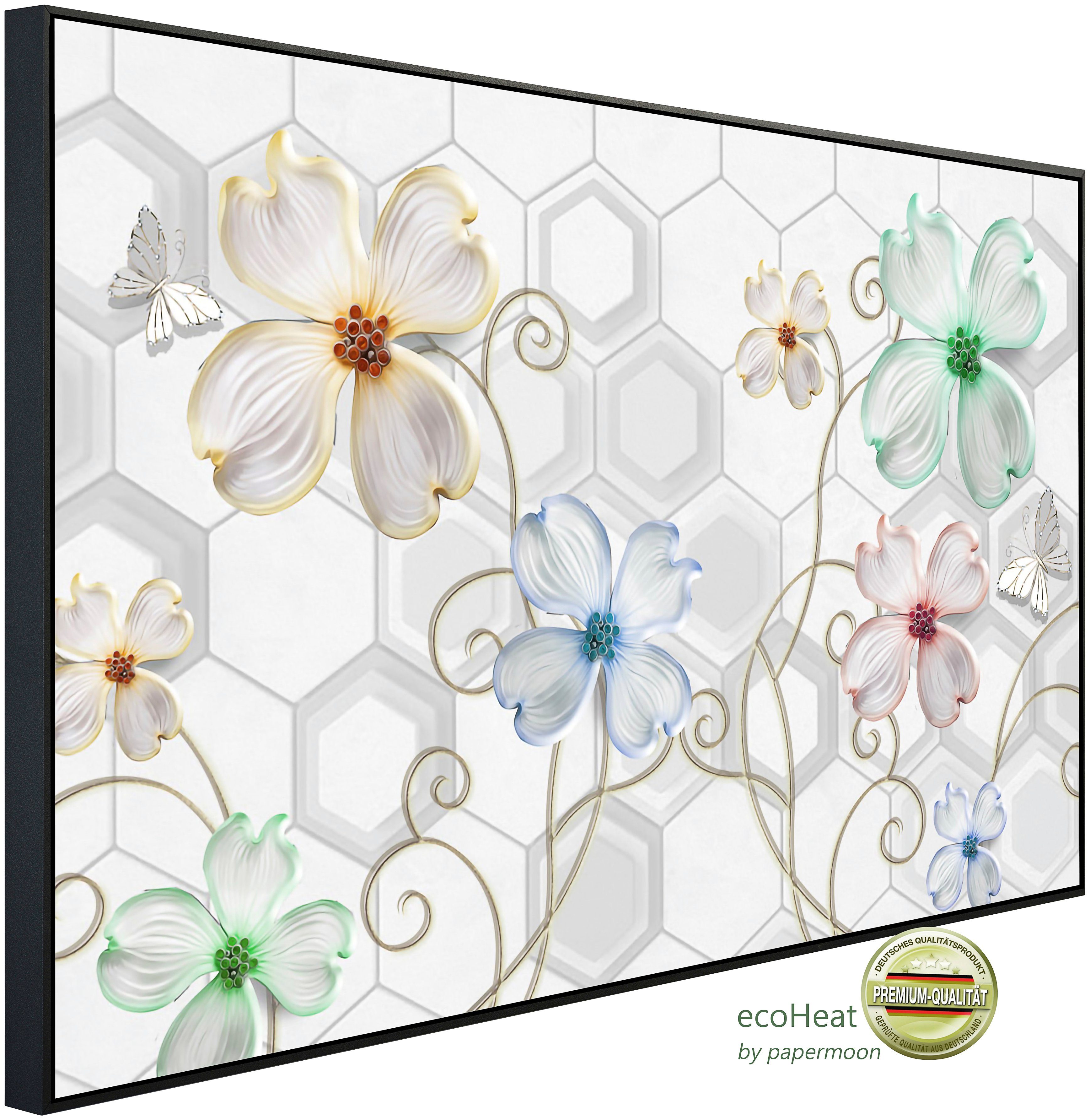 Infrarotheizung Muster mit Blumen
