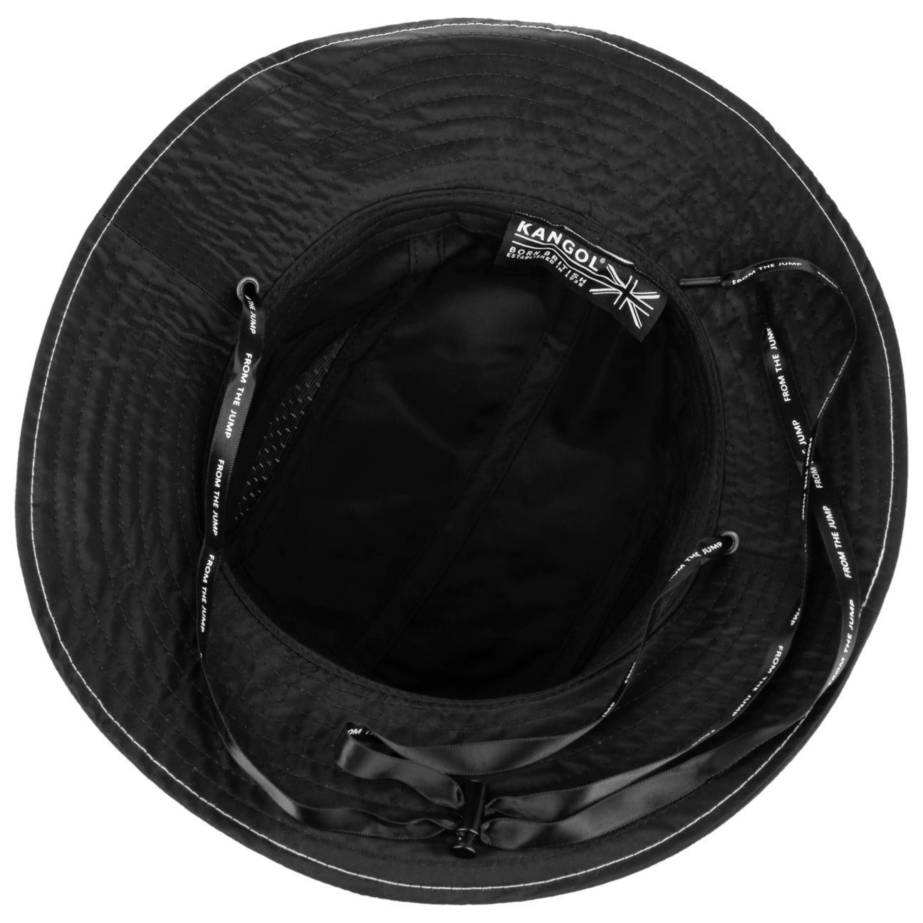 Kangol Fischerhut (1-St) Sonnenhut mit Kinnband schwarz