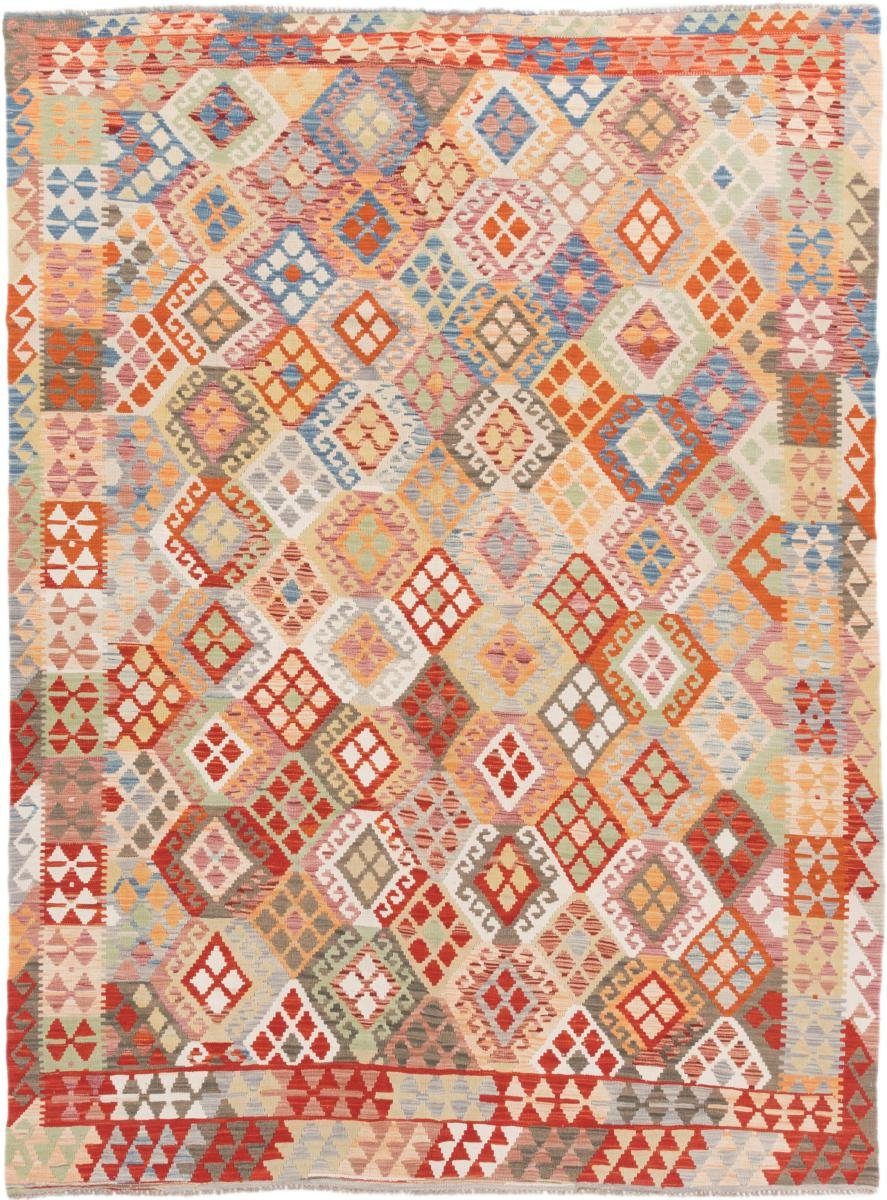 Orientteppich Kelim Afghan 218x293 Handgewebter Orientteppich, Nain Trading, rechteckig, Höhe: 3 mm