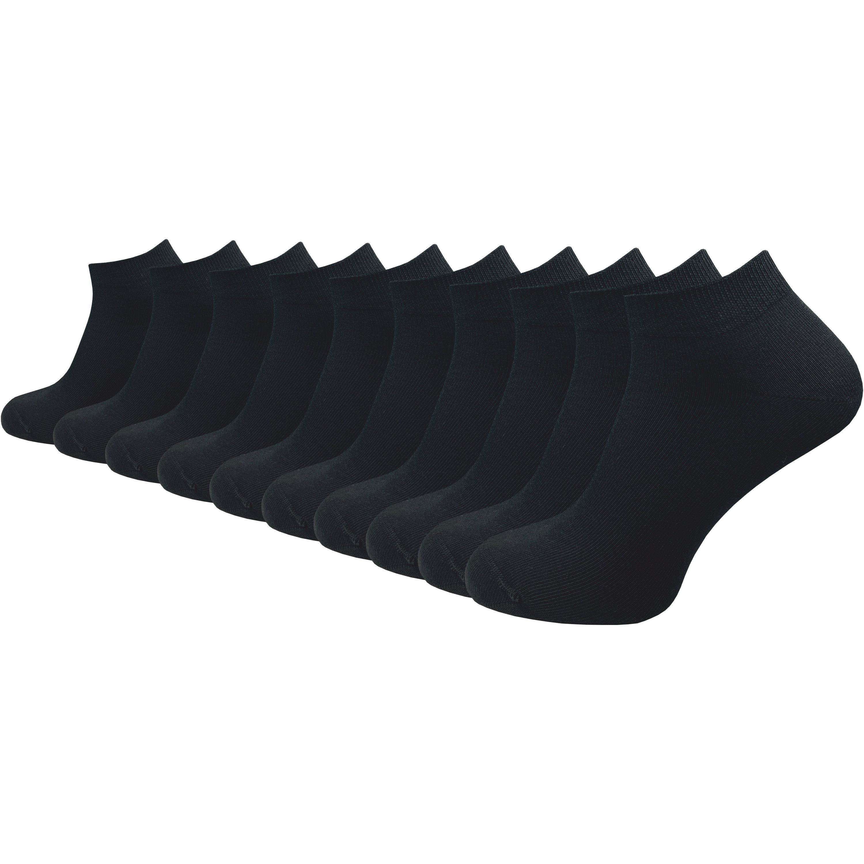 GAWILO Sneakersocken aus 100% Baumwolle für Herren in schwarz & weiß (10-Pa günstig online kaufen