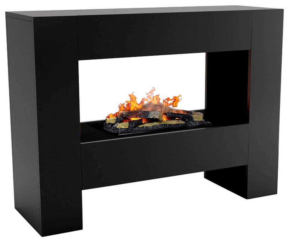 Elektrokamin Knistereffekt GLOW 3D FIRE mit schwarz integriertem mit »Fallada«, Wasserdampfkamin Feuer