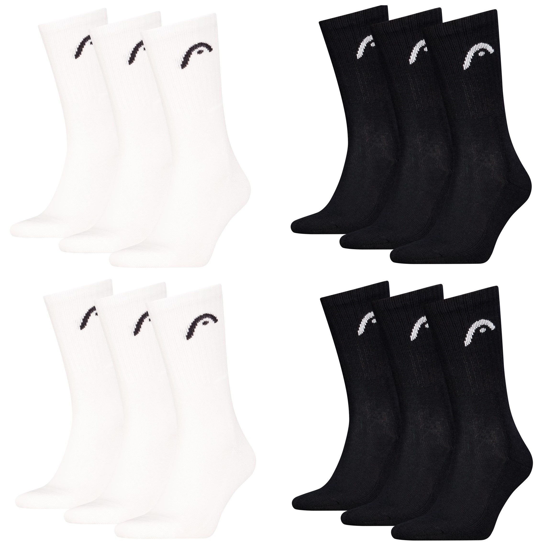 Sportsocken HEAD Herren Damen Sportsocken Crew Style im 12er Pack
