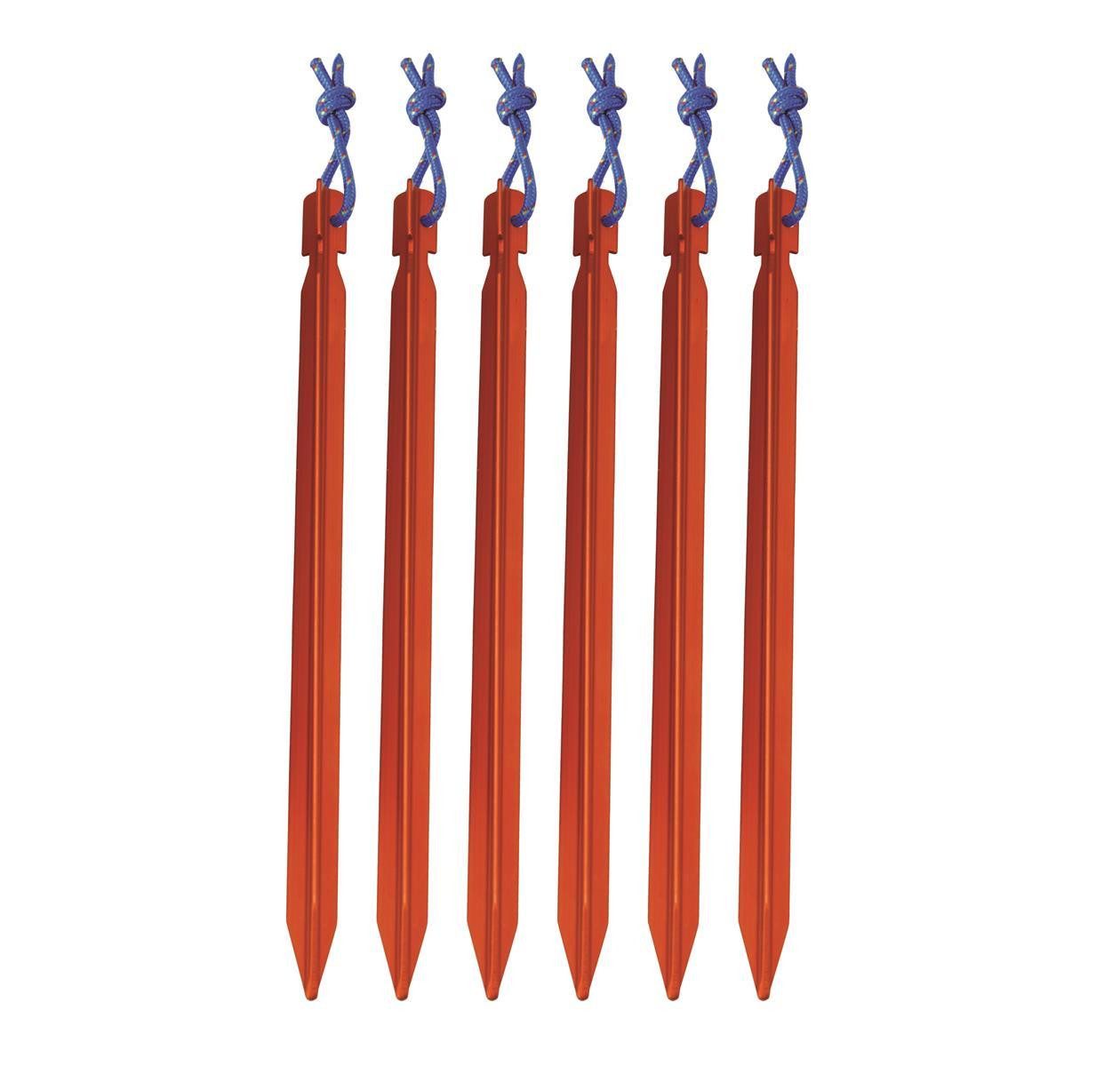AceCamp Zelthering Aluminium Y-Profil 23 cm – 6er Set, leicht & knickstabil orange