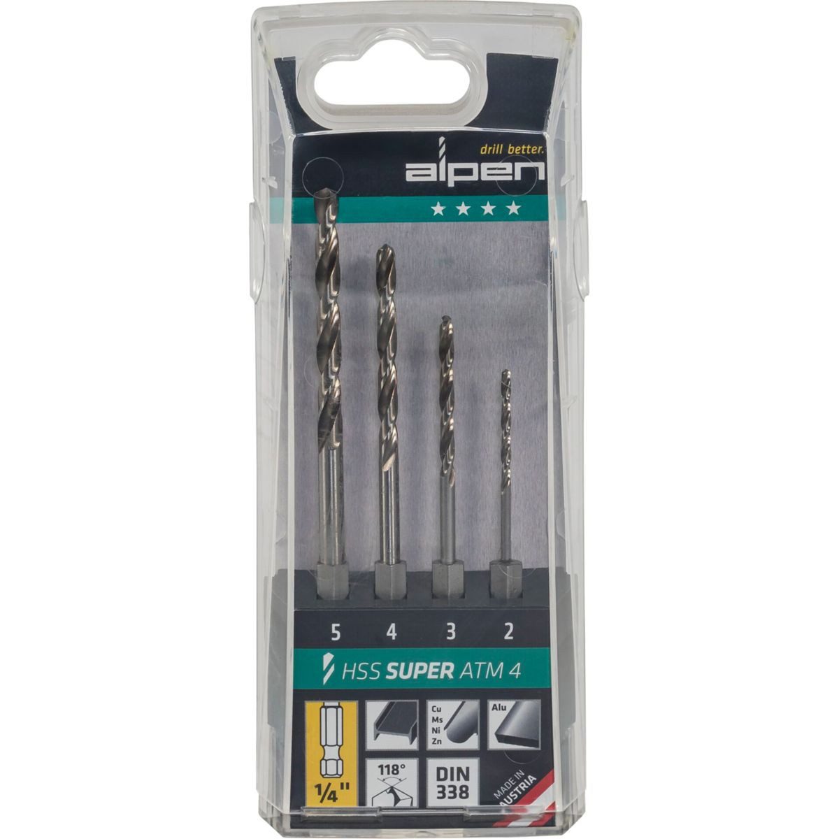 ALPEN-MAYKESTAG Metallbohrer Kassette HSS Super ATM 4 2-3-4-5