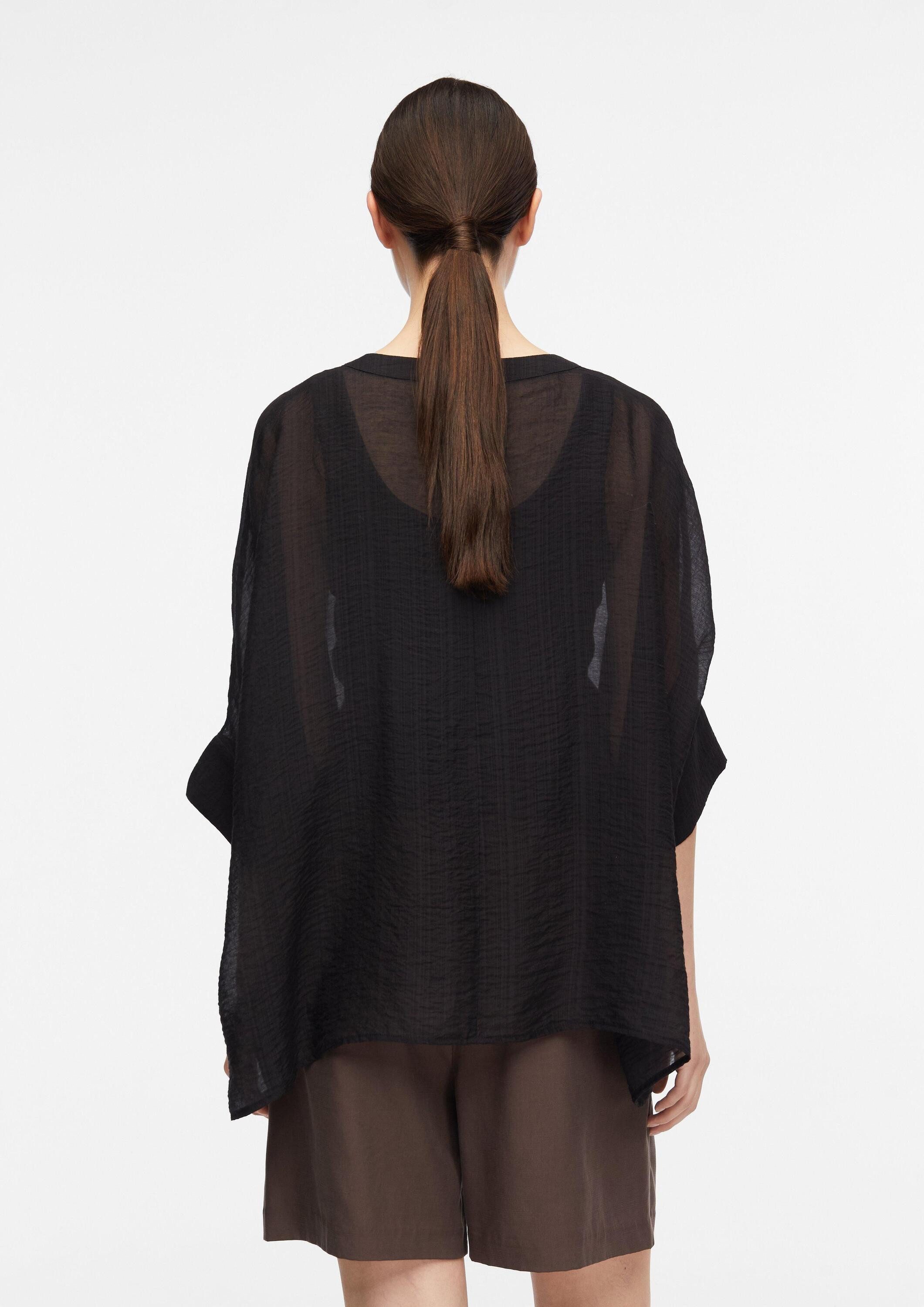 comma Poncho Accessories Oversized Bluse aus Viskosechiffon