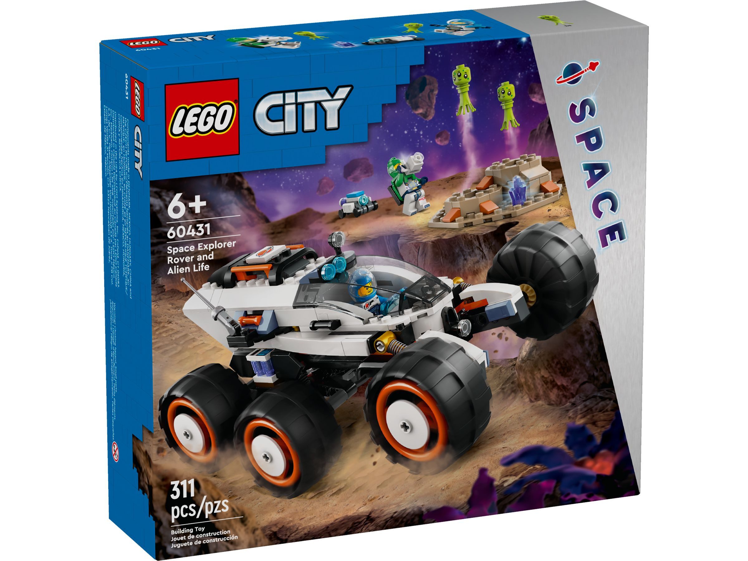 LEGO® LEGO® City 60431 Weltraum-Rover mit Außerirdischen Konstruktionsspielsteine, (311 St)