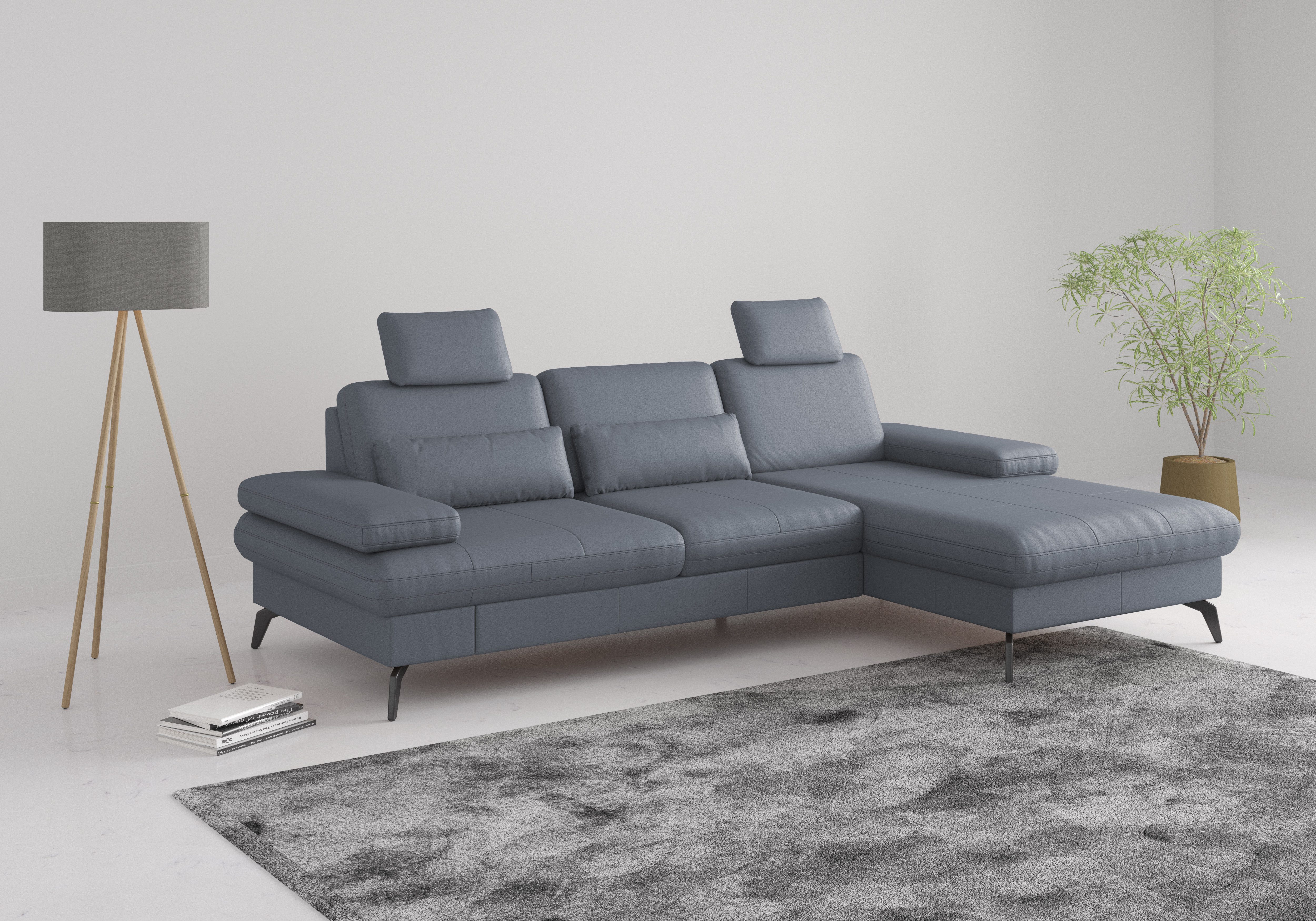sit&more Ecksofa Morris L-Form, inkl. Sitztiefenverstellung, wahlweise mit Armteilverstellung, Bettfunktion & Bettkasten