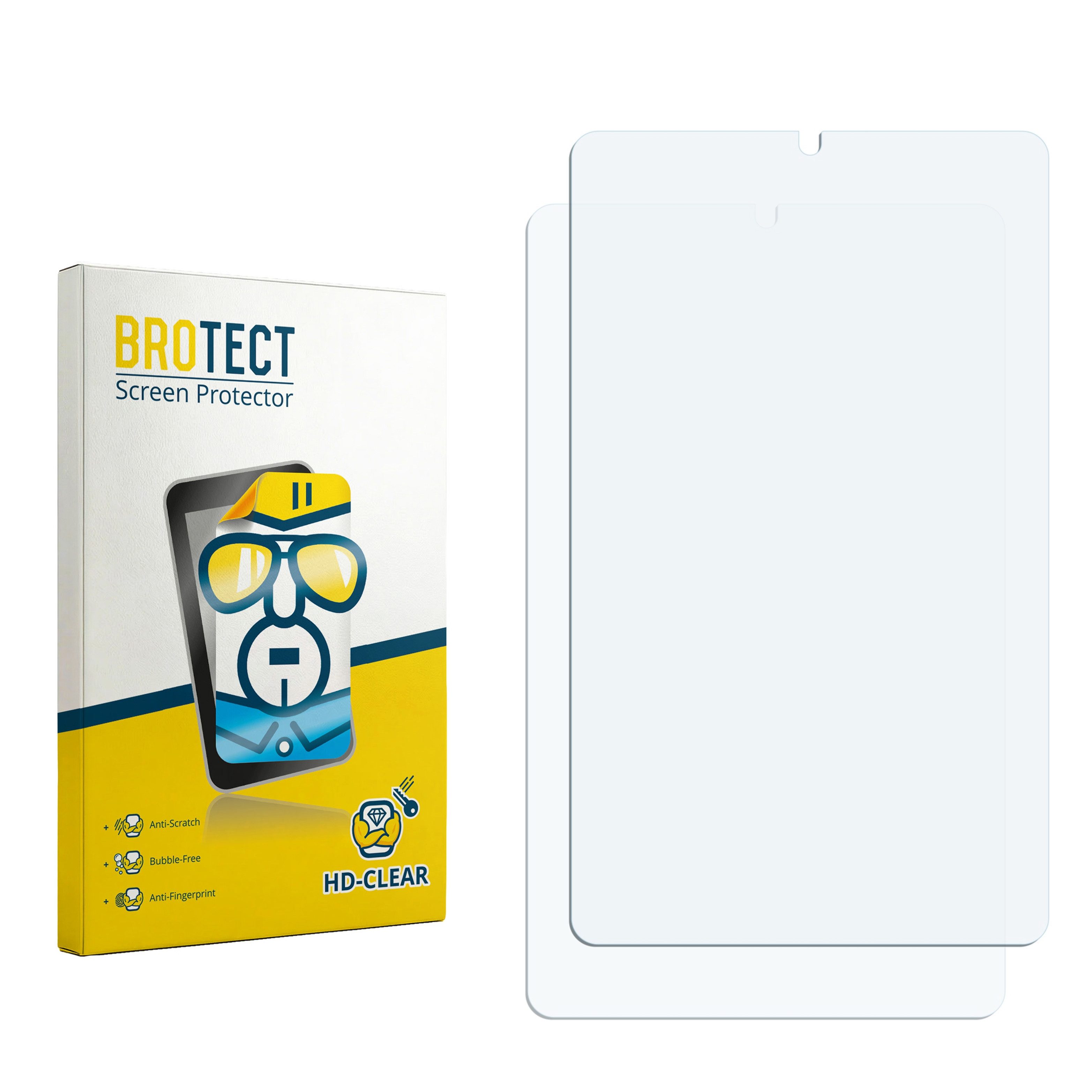 BROTECT Displayschutzfolie Schutzfolie für Chuwi AuPad Mini, 2 Stück, Displayschutz Schutz Folie Klar Transparent