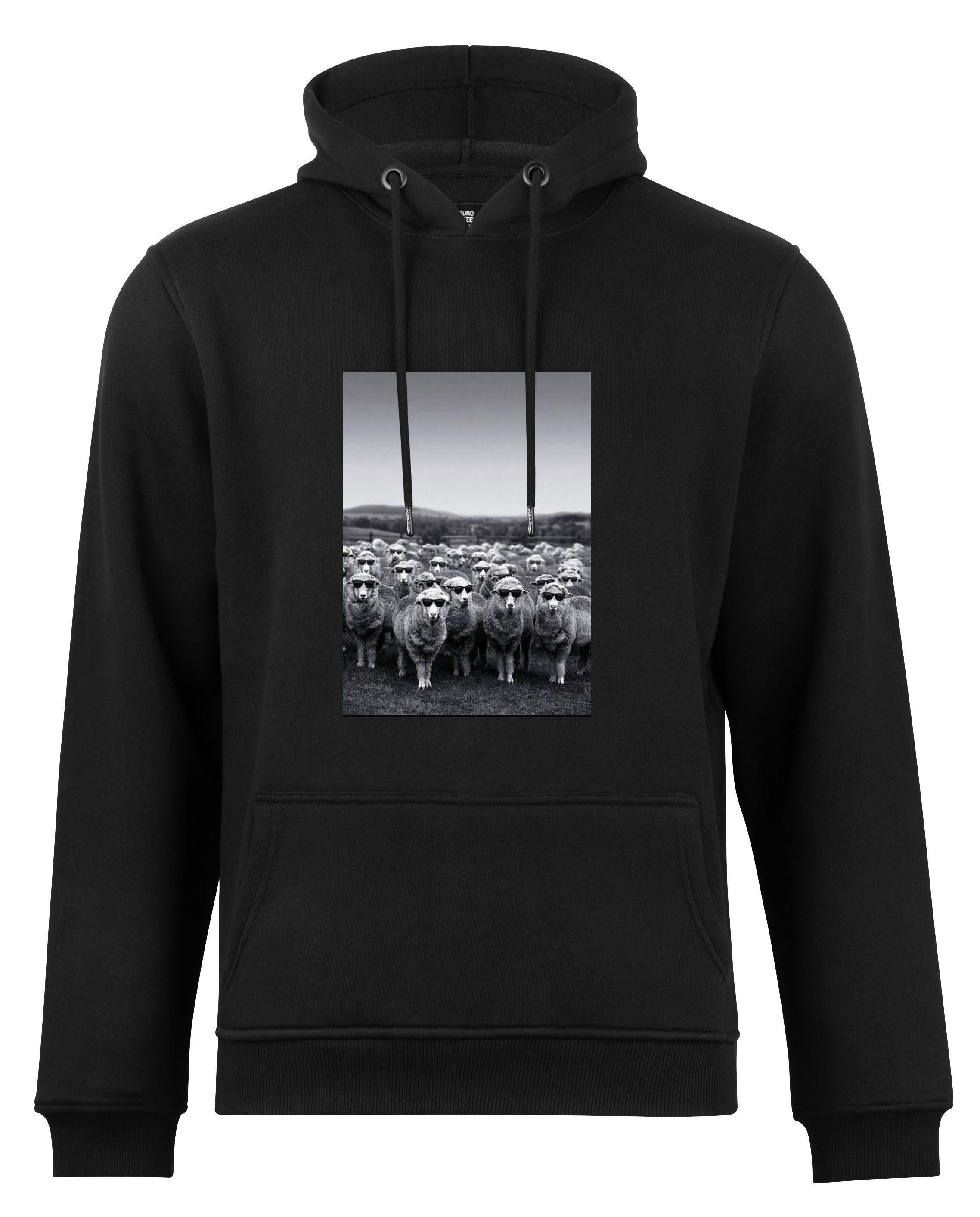 Cotton Prime® Hoodie Schafe mit Sonnenbrille mit weichem Innenfleece