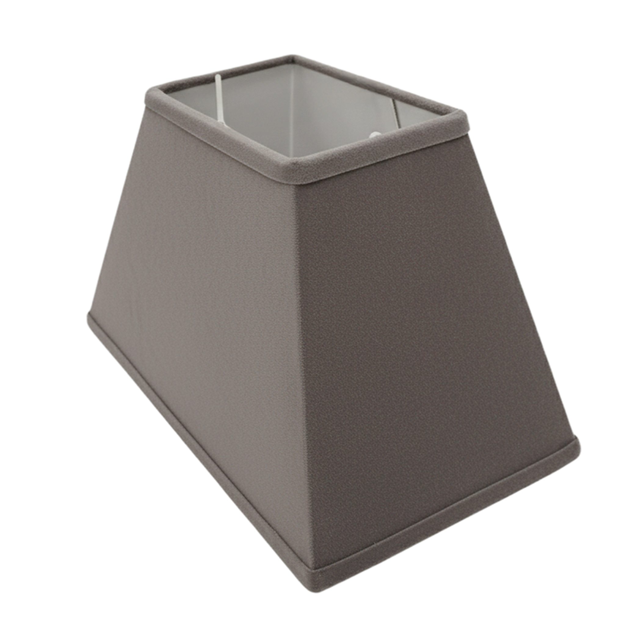 B&S Lampenschirm Lampenschirm rechteckig Velvet grau B:30x20/T:15x10/H:18cm, Jinming