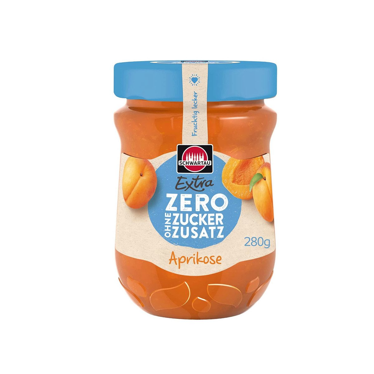 SCHWARTAU Fruchtaufstrich, Schwartau Extra Zero Aprikose ohne Zuckerzusatz fruchtig vegan 280g