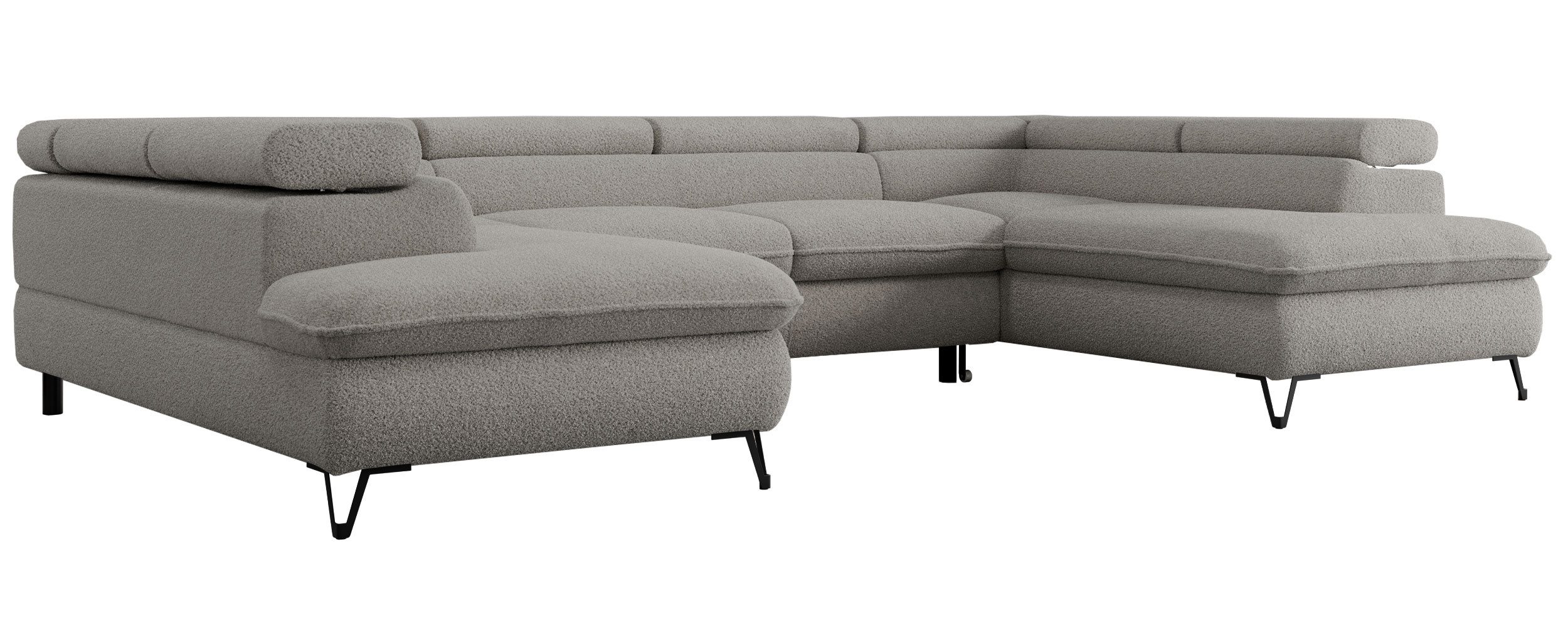 MKS MÖBEL Ecksofa PETER U, Set, Ecksofa U-Form, Wellenfedern, HR35-Schaum, günstig online kaufen