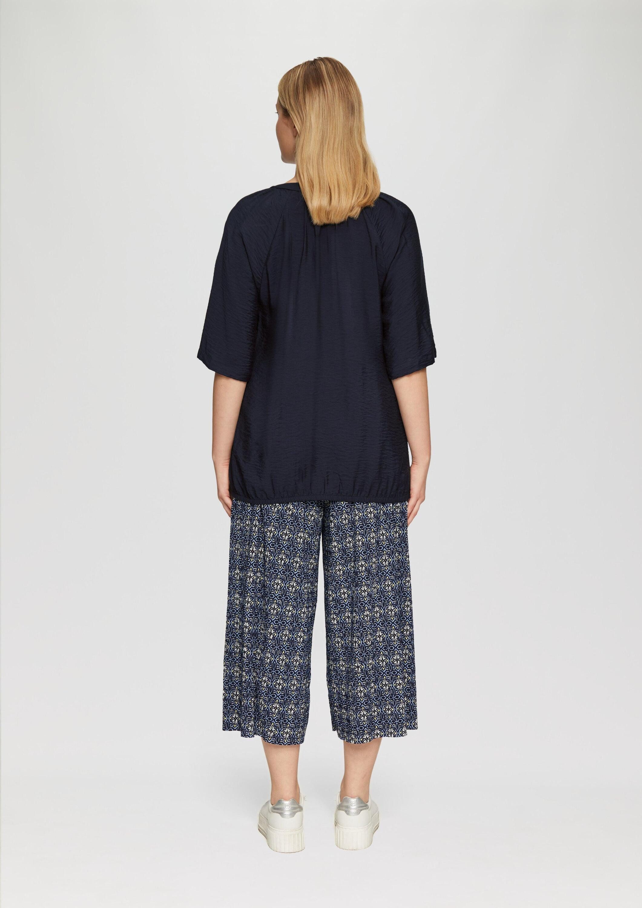s.Oliver Kurzarmbluse Bluse Bluse aus strukturierter Viskose