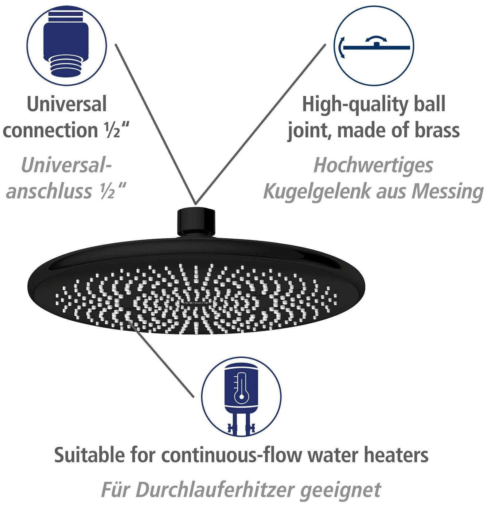 WENKO Duschsystem Watersaving, einfacher Anschluss Wandanschlussbogen bestehende oder an Armatur