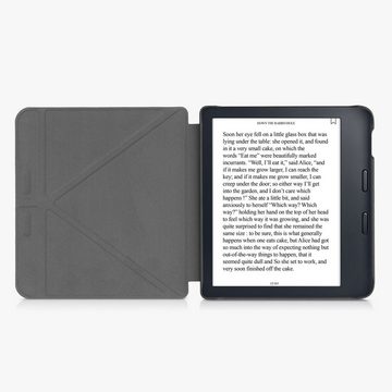 kwmobile E-Reader-Hülle Hülle für Kobo Libra 2, Kunstleder eReader Schutzhülle - Flip Cover Case - Magnolien Design