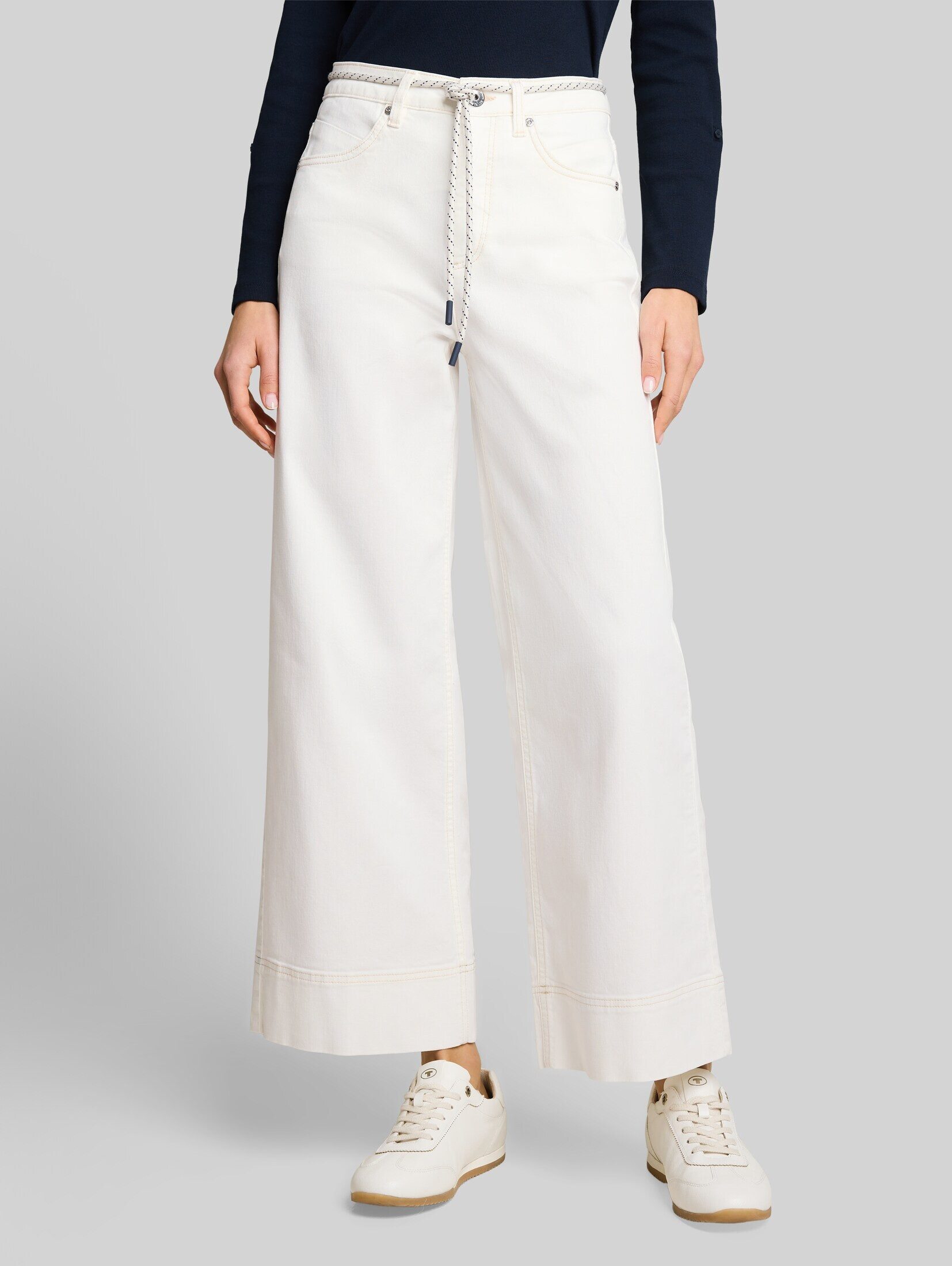 TOM TAILOR 7/8-Jeans Jeanshosen TTNELMA CULOTTE Jeans mit Bindegürtel