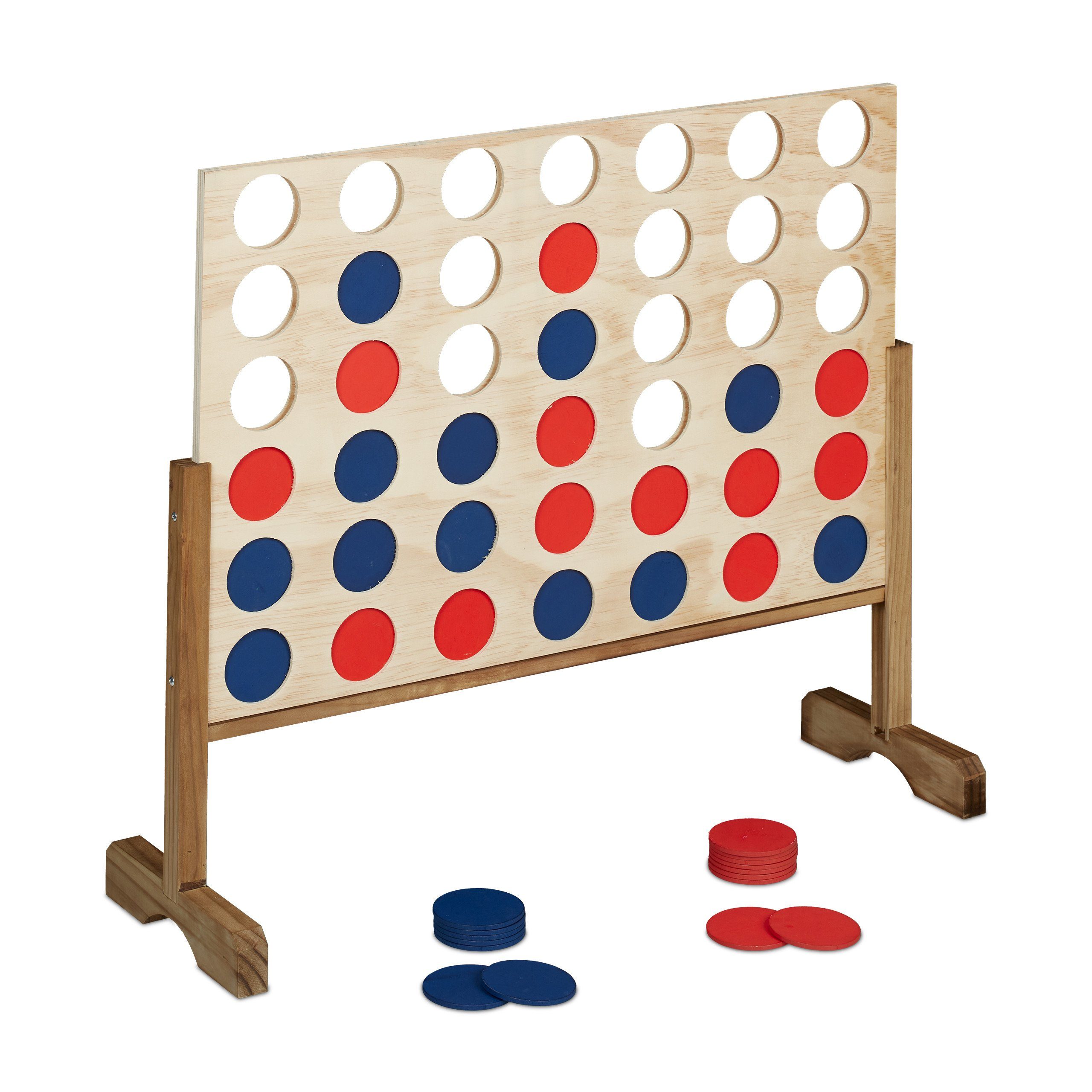 relaxdays Spiel XXL Vier Gewinnt, Gesellschaftsspiel