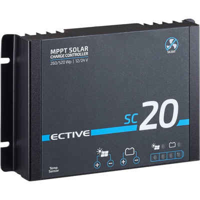 ECTIVE Solarladeregler ECTIVE MPPT Solar Laderegler SC 20 SILENT 260/520WP 12V 24V Batterie