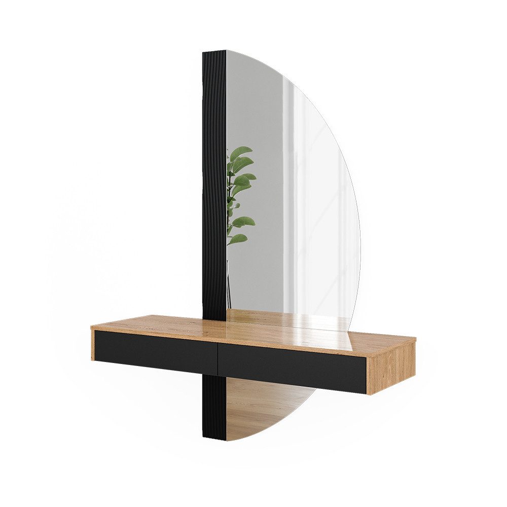 Vicco Schminktisch Melisa, Eiche/Schwarz, 120 cm günstig online kaufen