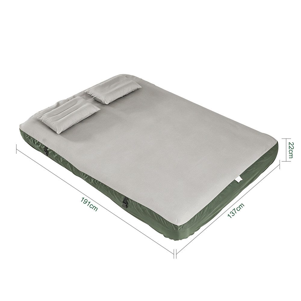SoBuy Angelzelt OGS32-II-L-GR-TP, Campingzelt mit Luftmatratze, 2-Personen-Zelt, Personen: 2 (2er Set), Komplettset mit Faltgestell, Zubehör und Regenschutz