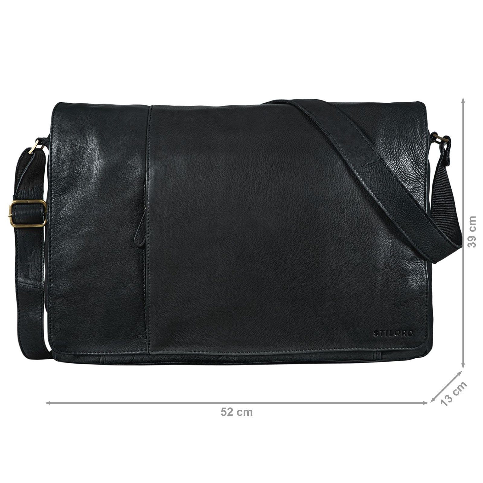 STILORD Laptoptasche "Maximus" XXL Ledertasche mit Laptopfach 17 - 21 Zoll f. Herren – Bild 2 von 5