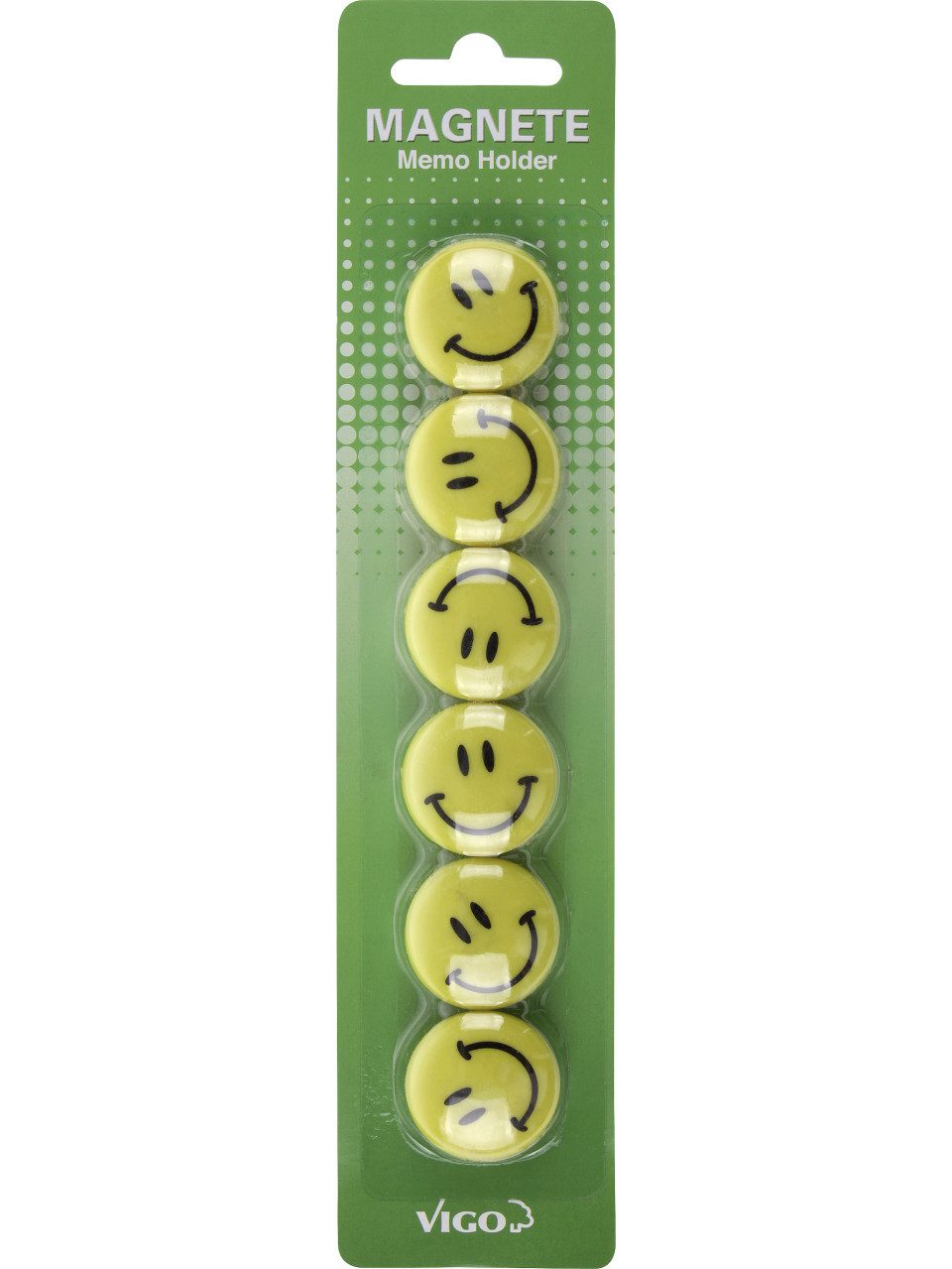 Vigo Pinnwand Vigo Magnete für Magnettafeln 6er Pack, Smiley günstig online kaufen