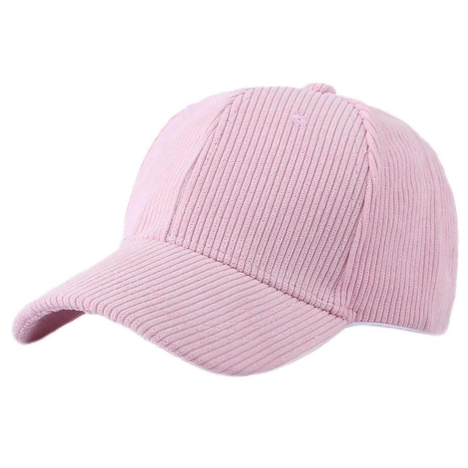 LuxusKollektion Baseball Cap Baseballkappe Cord Rosa Verstellbar (1-St)