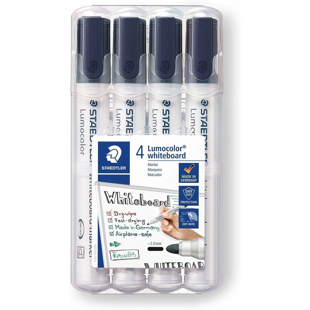 STAEDTLER Whiteboard Marker 4 351WP4-9X Whiteboard-Marker schwarz 2,0 mm