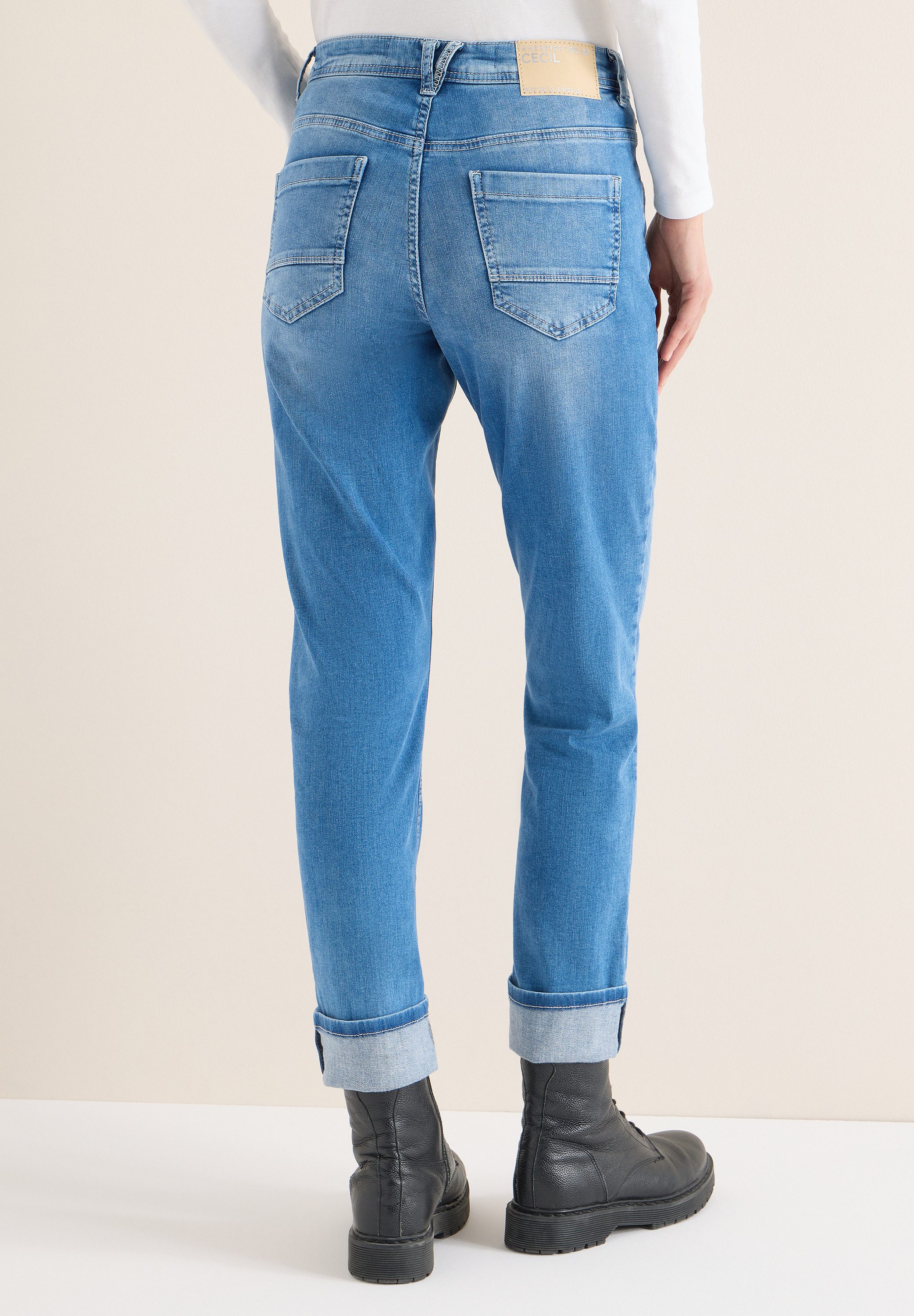 CECIL 5-Pocket-Jeans Style Scarlett mit Turn-up