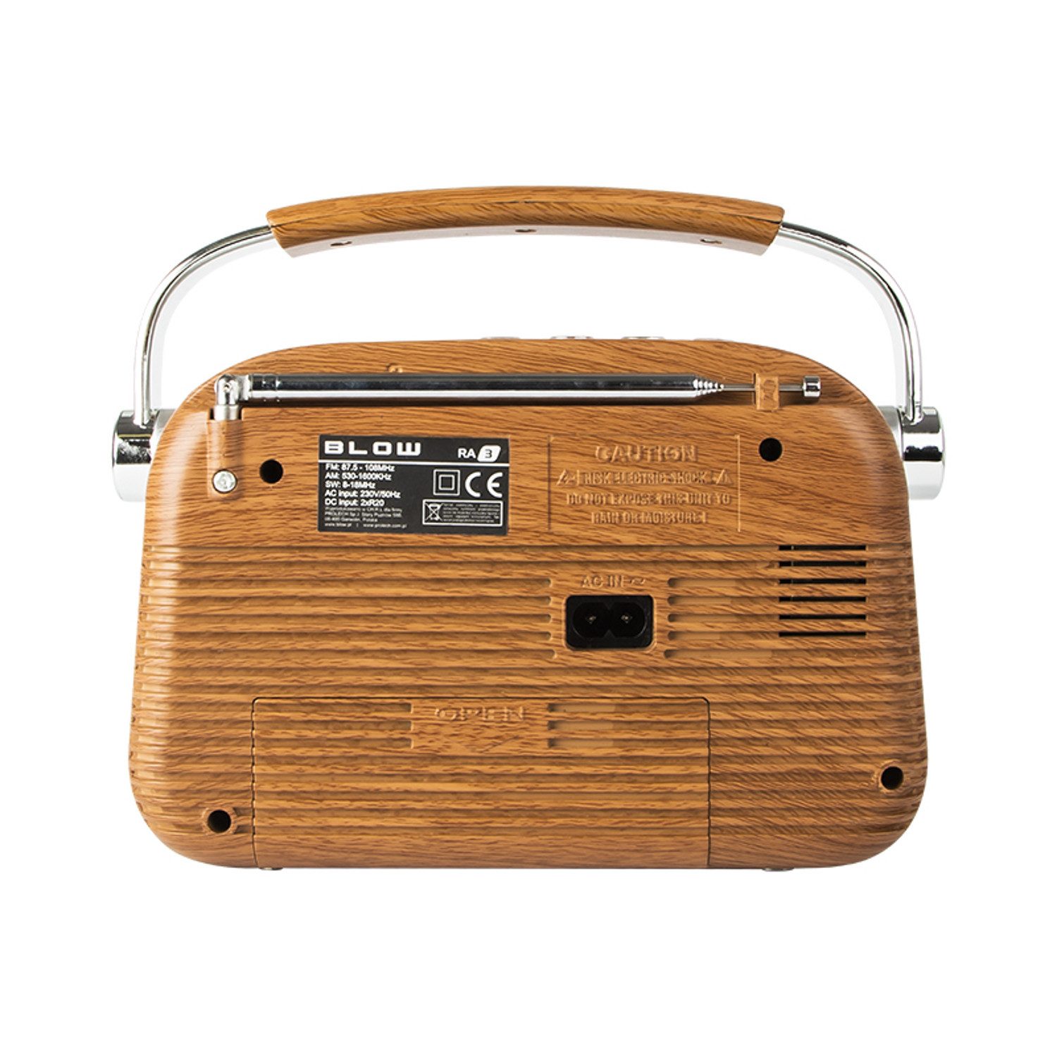 BLOW Mobiles analoges AM/FM Bluetooth Radio RA3 Retro-Radio (Batterie- und Netzstromversorgung)
