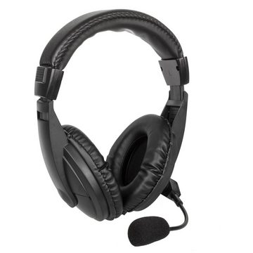 Audiocore AC862 On-Ear-Kopfhörer (mit Mikrofon, USB-Anschluß [Plug&Play], Membran: Ø 40mm)