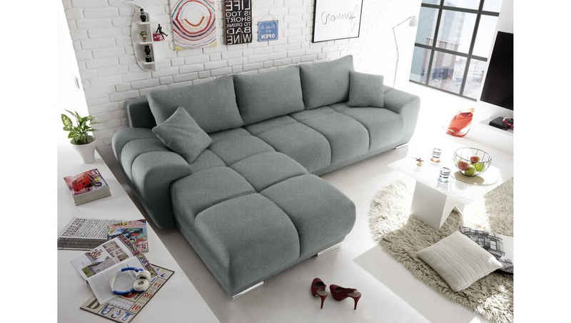 Stylefy Ecksofa Stylefy Antalya Ecksofa, L-Form, Eckcouch, wahlweise mit Bettfunktion, Ottomane links oder rechts bestellbar