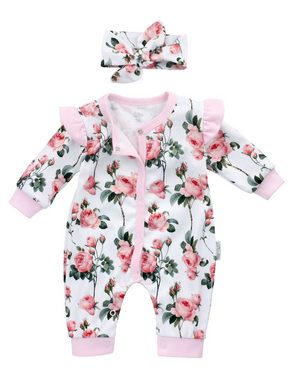 Baby Sweets Strampler Set Schleife Floral (1-tlg., Strampler, Haarband)