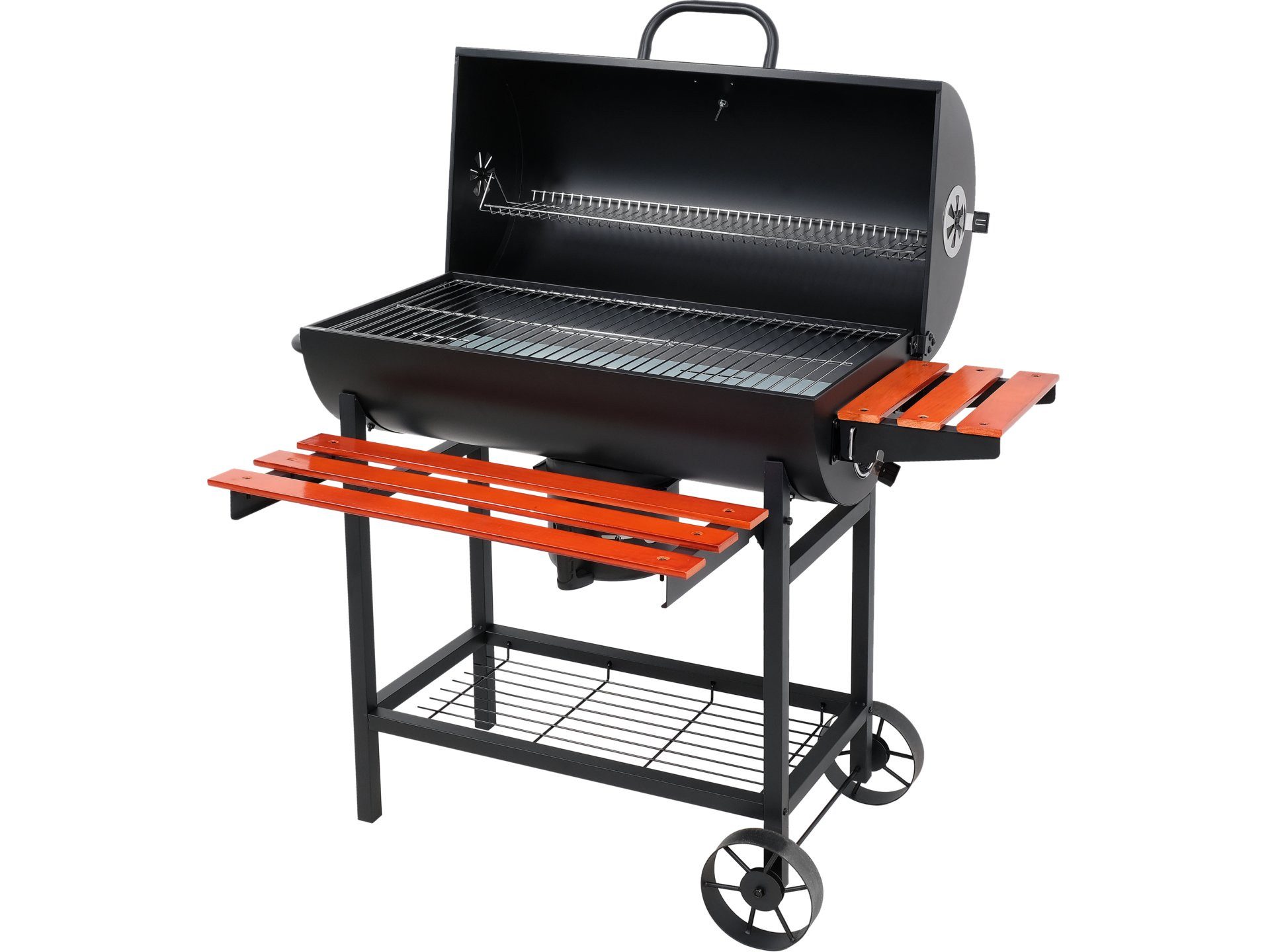Lund Holzkohlegrill GRILL WĘGLOWY Z POKRYWĄ, RUSZT 71X34,5CM, Holzkohlegrill 71x34,5 cm mit Deckel und Ablage, Holzkohlegrill 71x34,5 cm mit Deckel und Ablage