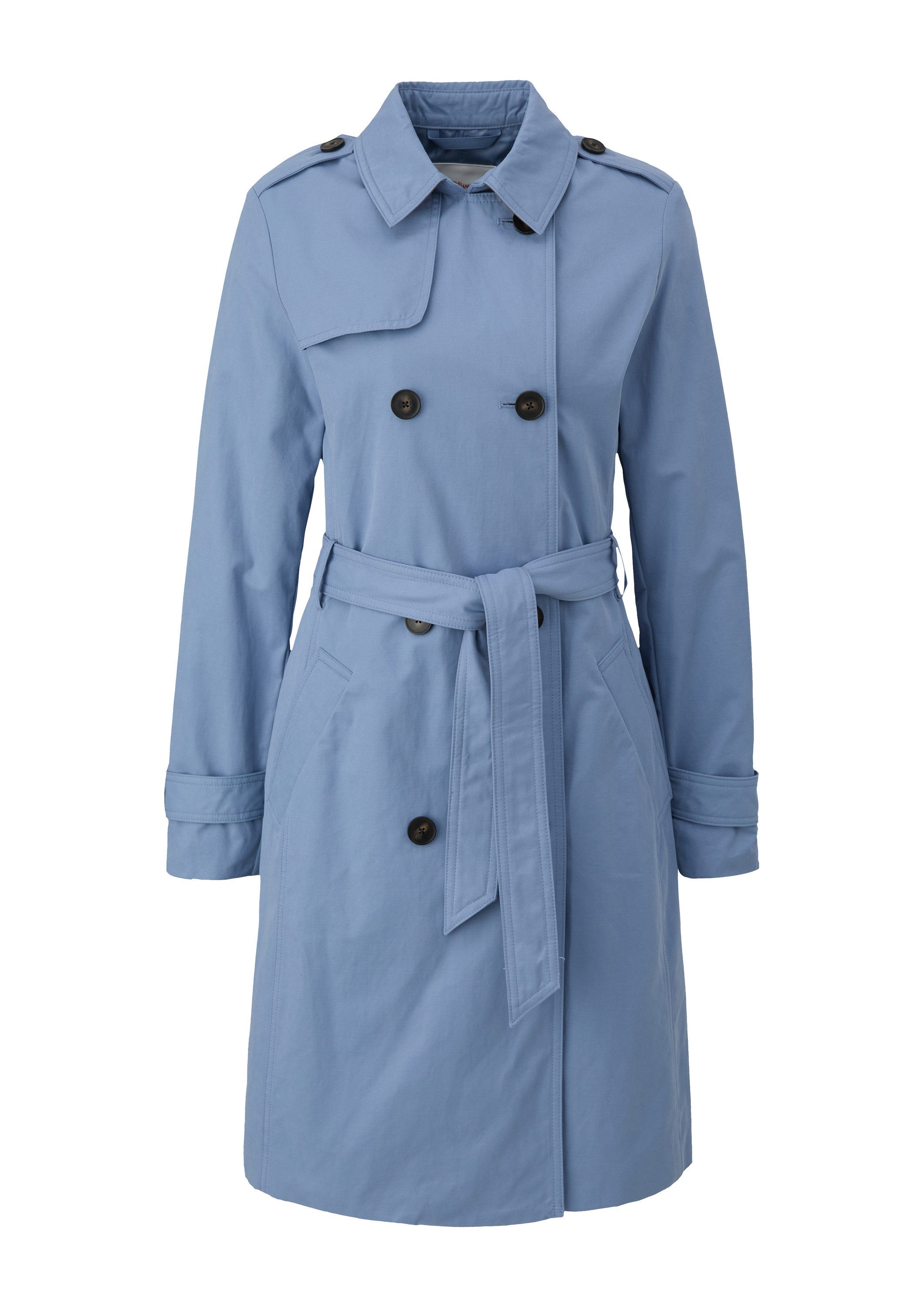 s.Oliver Trenchcoat Outdoor-Mantel Langer Trench-Coat