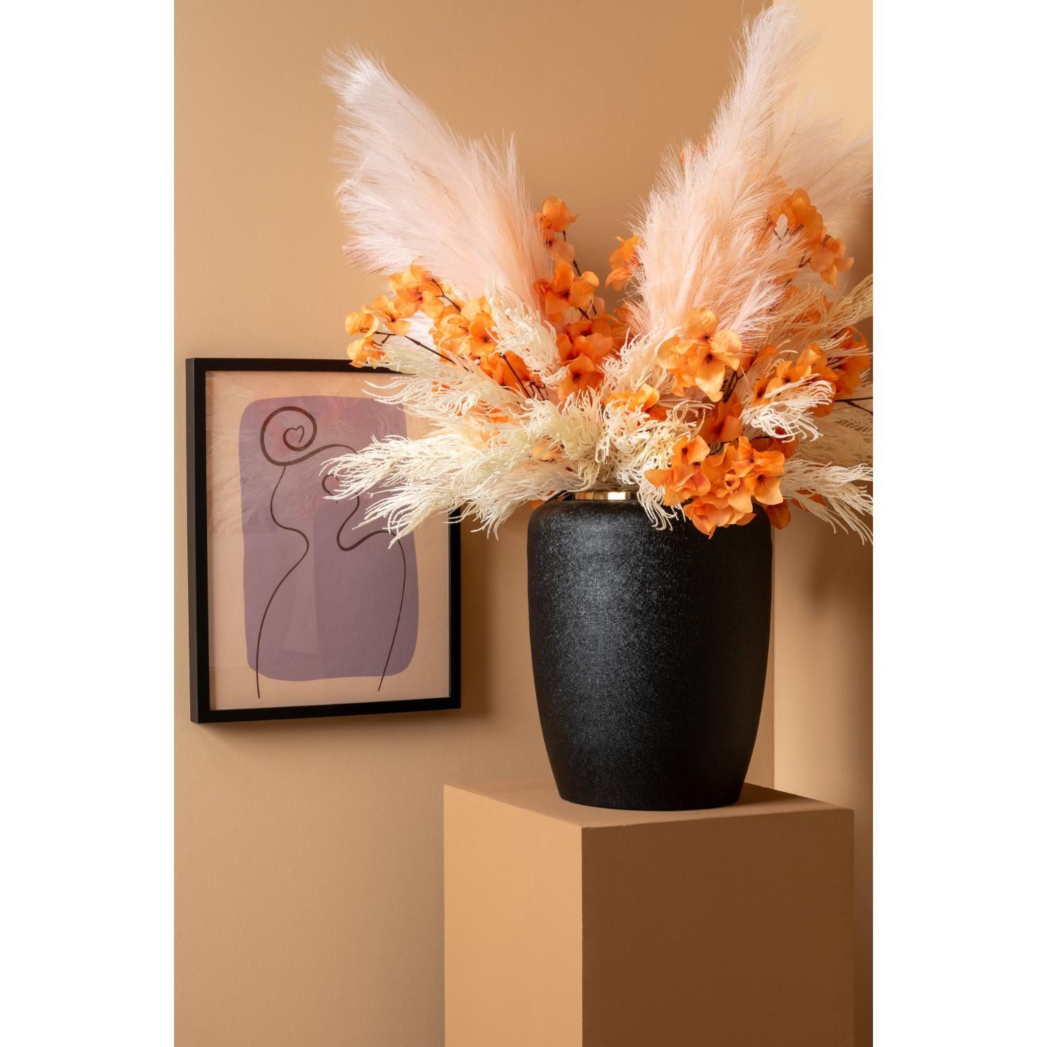 Present Time Blumentopf Vase Dex Iron Textured Black (33x45cm)